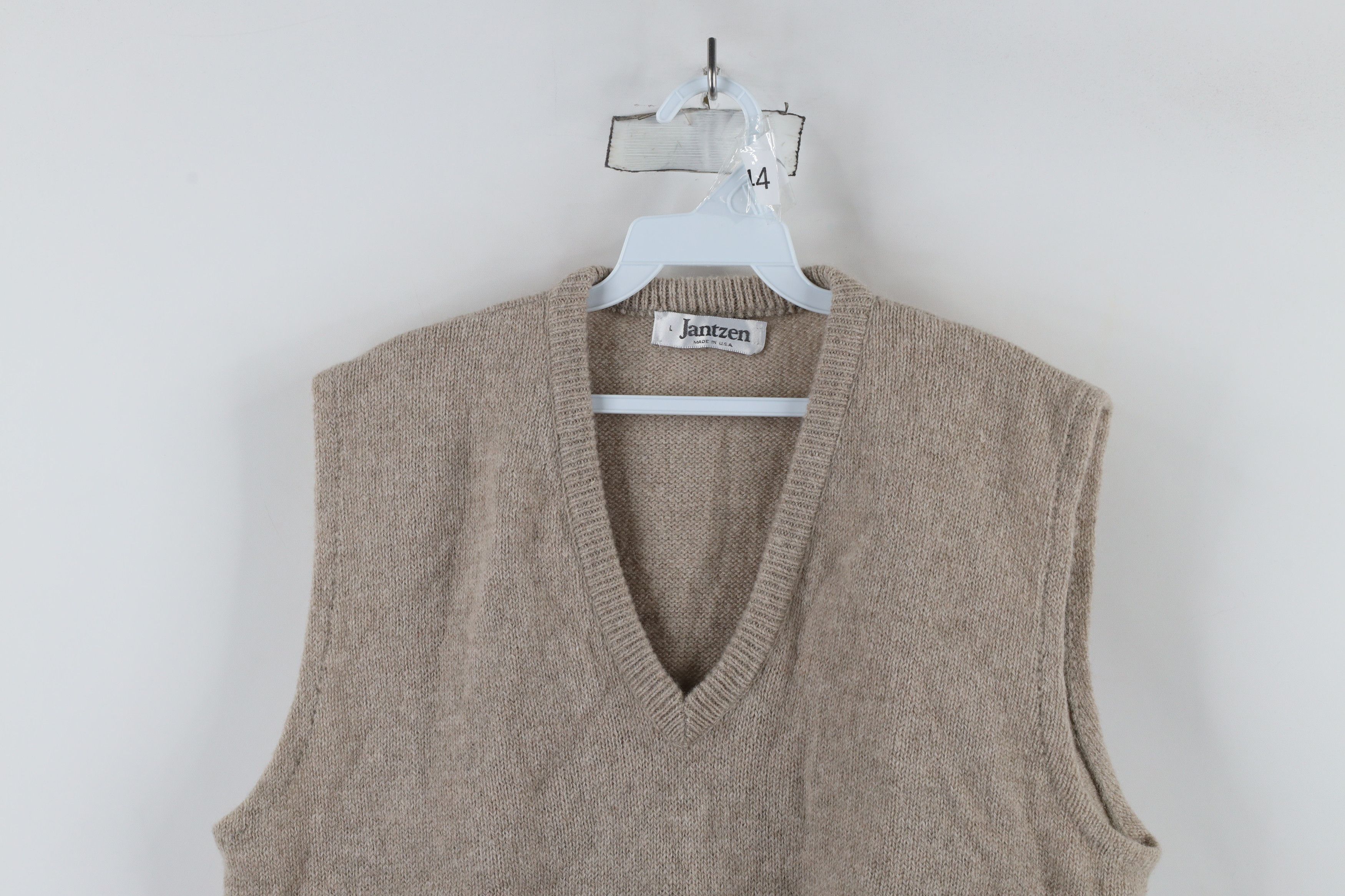 Vintage Vintage 70s Streetwear Blend Knit Sweater Vest Beige USA Size US L / EU 52-54 / 3 - 2 Thumbnail