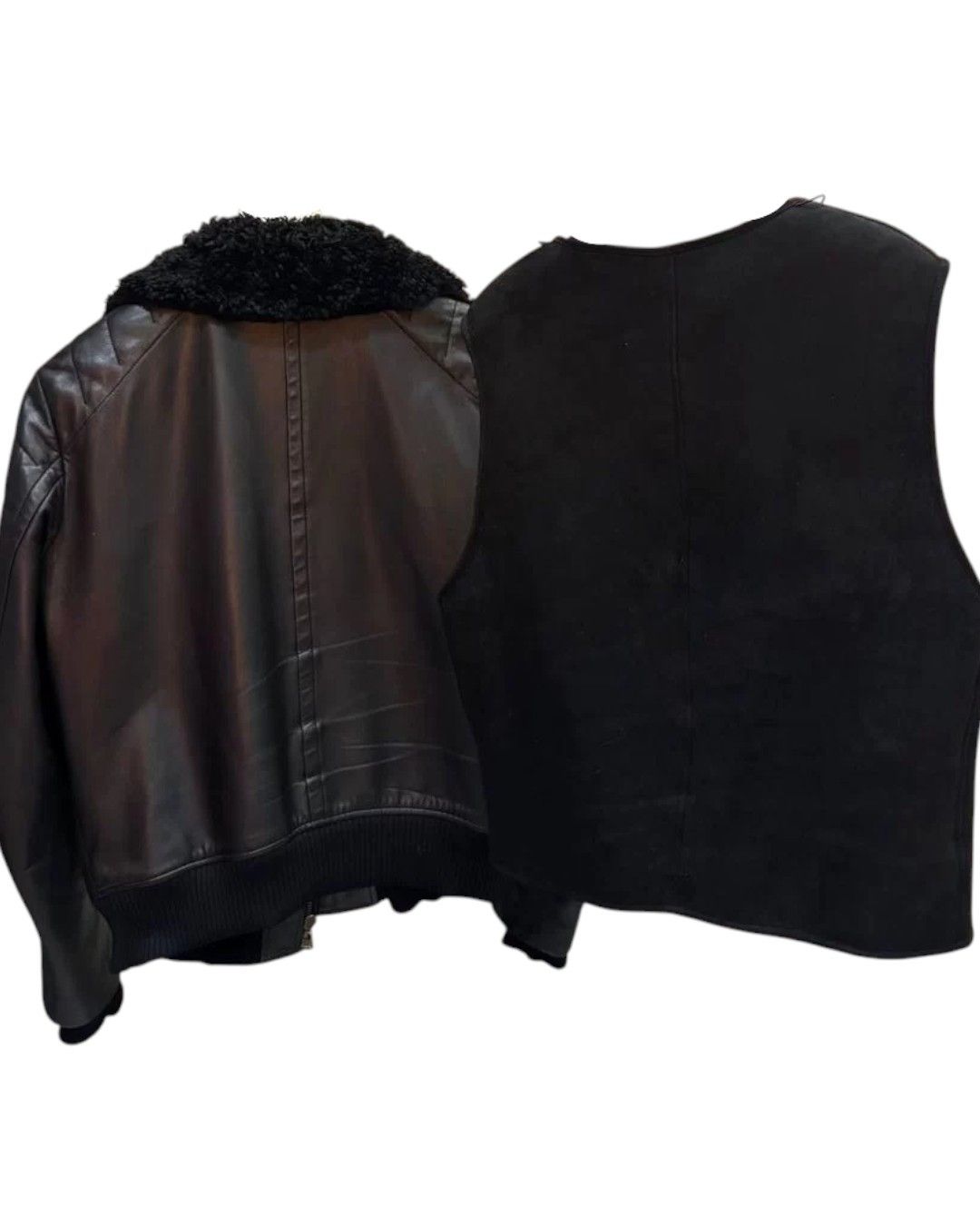 Yves Saint Laurent RIVE GAUCHE SHEARLING LINING LEATHER BOMBER JACKET Size US M / EU 48-50 / 2 - 5 Thumbnail