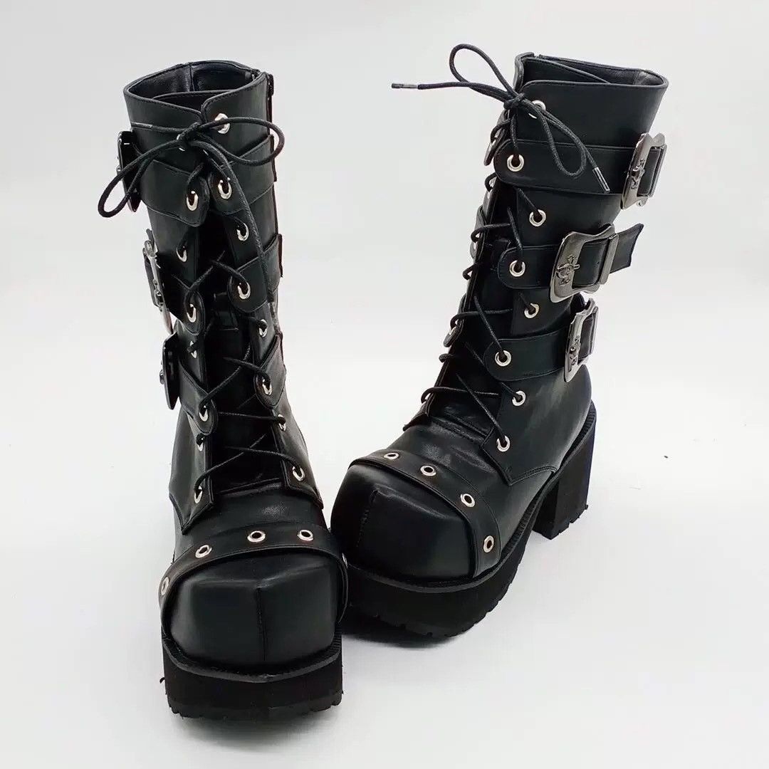 Japanese Brand JAPANESE HANDCRAFTED WOMEN'S PLATFORM BOOTS Size US 8 / IT 38 - 1 Thumbnail