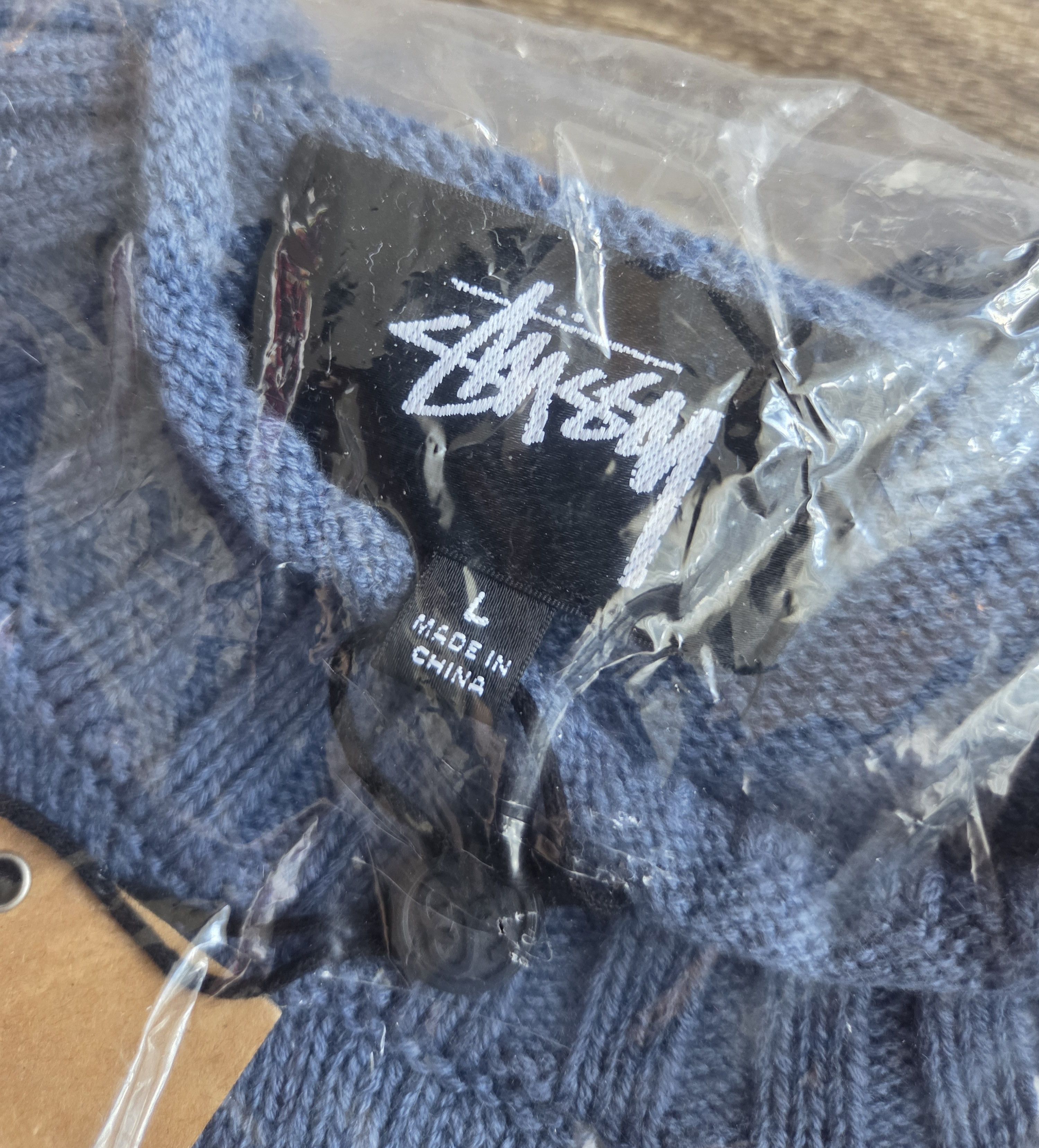 Stussy Surfman Tonal Mock Merino Cotton Knit Sweater Size US L / EU 52-54 / 3 - 3 Thumbnail