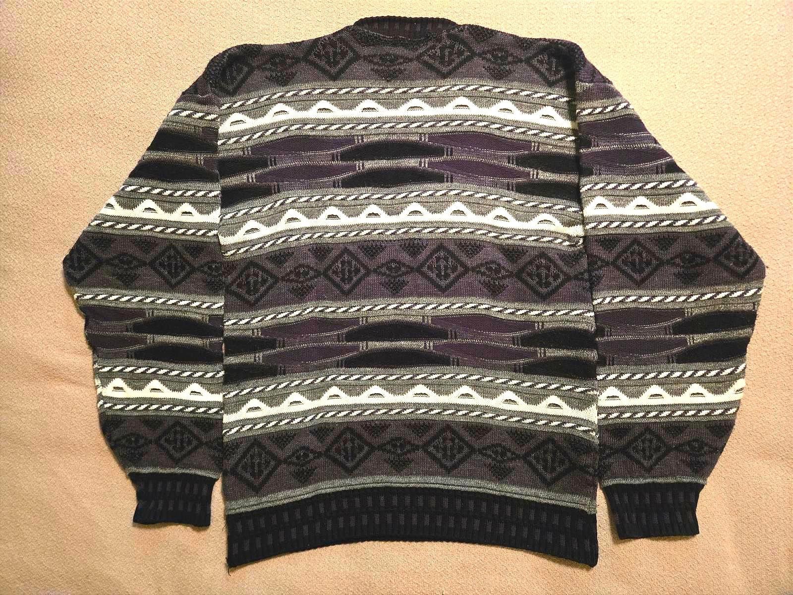 Other Megalos XLT Vintage Pattern Knit Sweater Size US XL / EU 56 / 4 - 4 Thumbnail