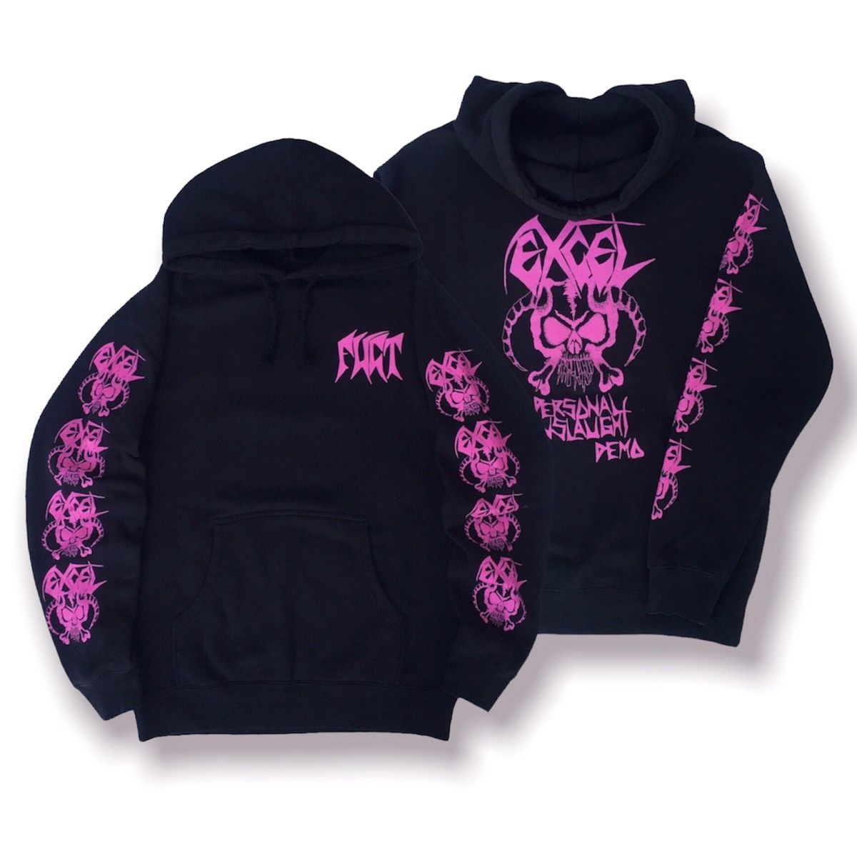 image of Fuct Excel Personal Onslaught Demo Hoodie in Black, Men's (Size Medium)