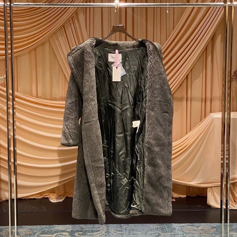 Max Mara Max Mara Hot Grey Long Teddy Coat Size S / US 4 / IT 40 - 5 Thumbnail