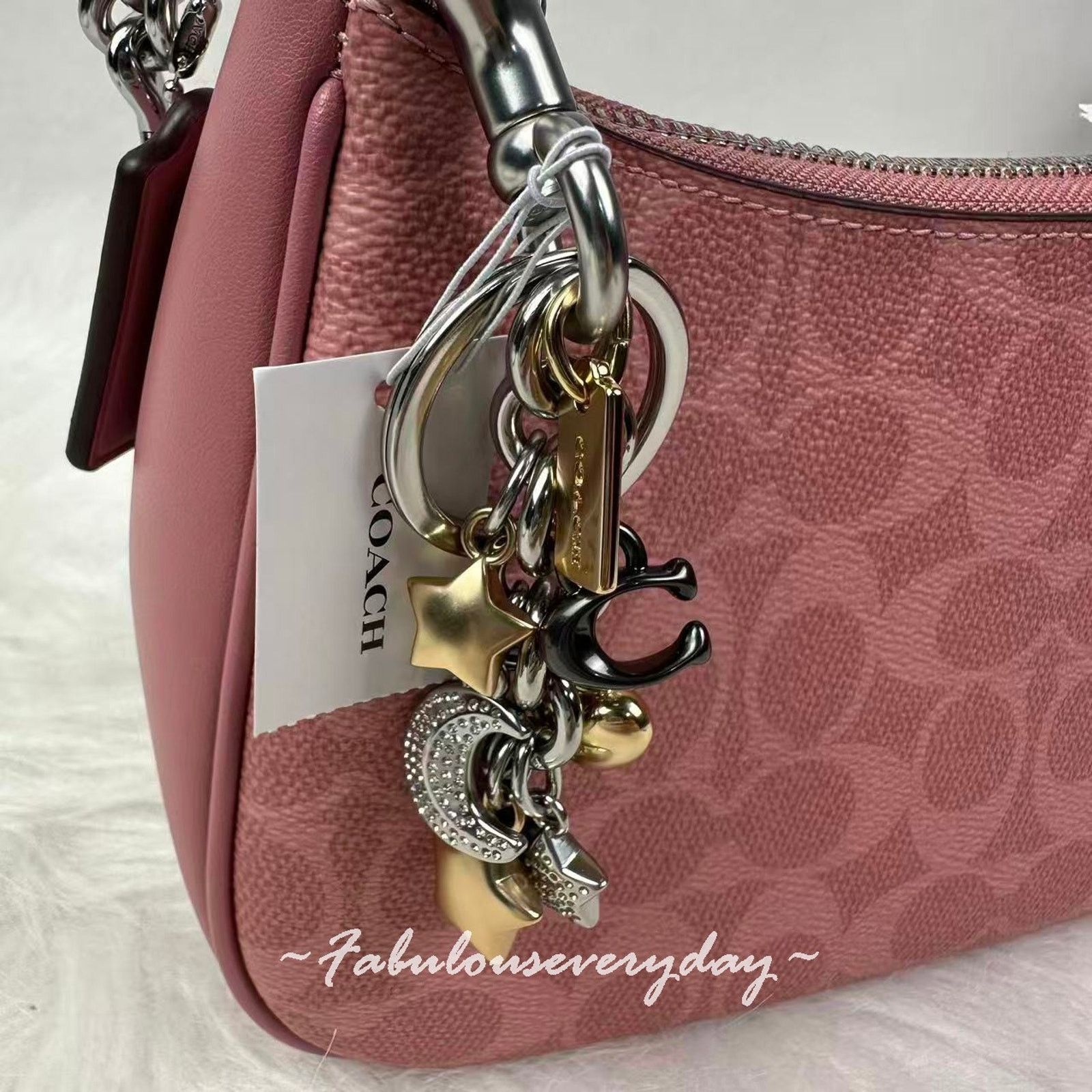 Coach Coach Star Moon Cluster Bag Charm CDB59 Keychain NWT Size ONE SIZE - 1 Thumbnail