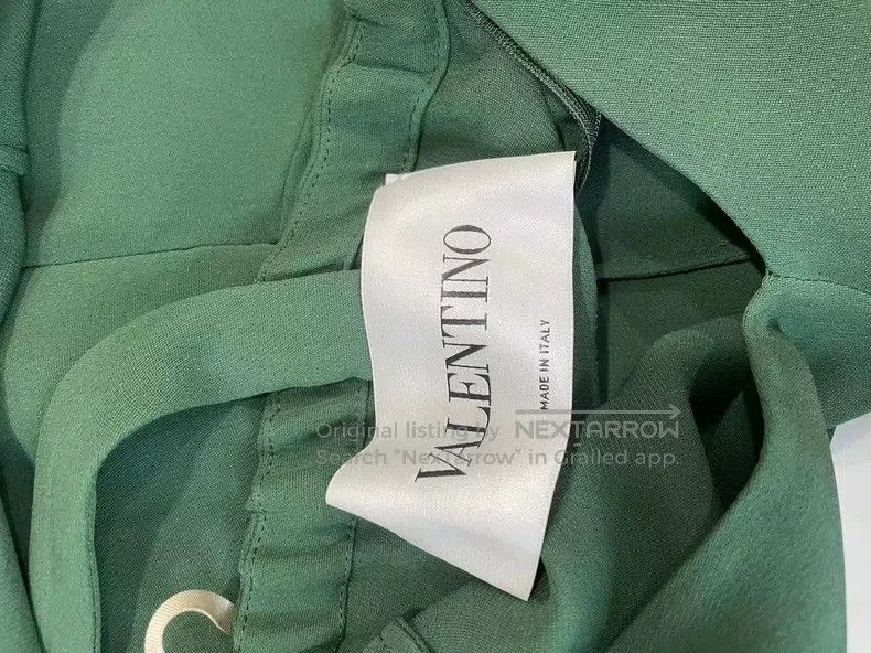 Valentino Valentino Silk dress green cape Size S / US 4 / IT 40 - 3 Thumbnail