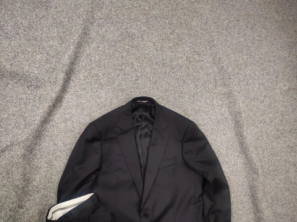 Canali Canali Italy Design 2 buton Business Classic Suit Black wool Size 50R - 1 Thumbnail