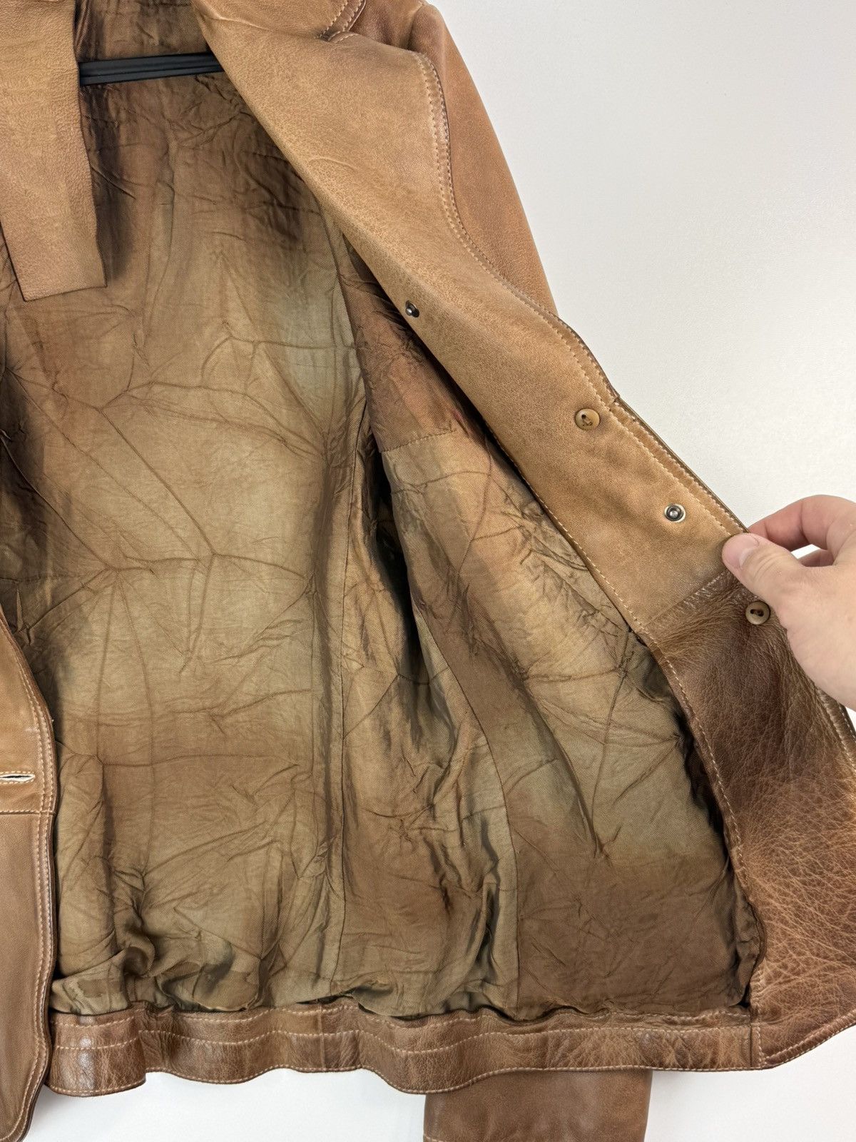 Gimo's Gimo’s GMS-75 Brown Leather jacket size L Size L / US 10 / IT 46 - 11 Thumbnail