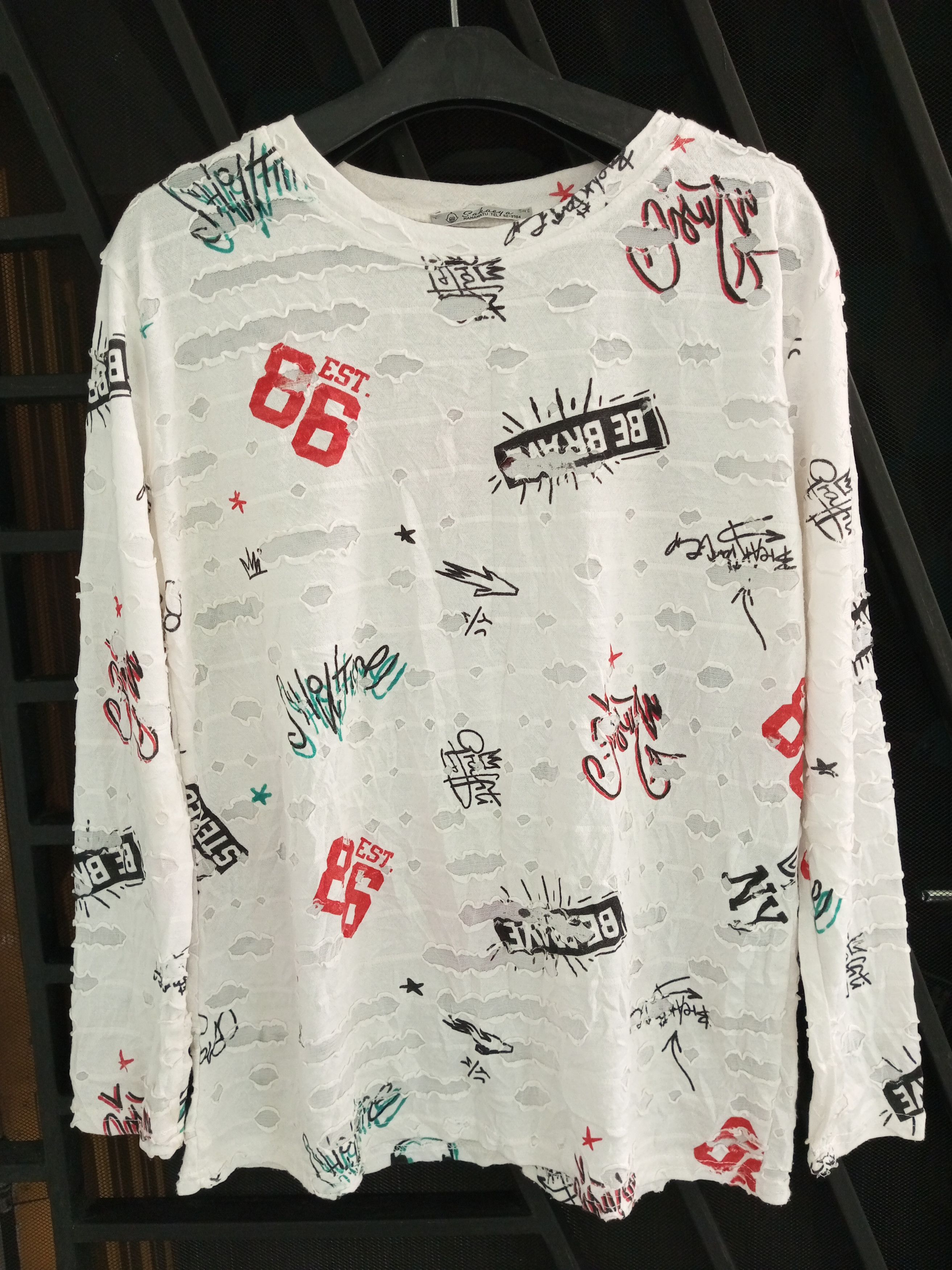 Japanese Brand VINTAGE JAPANESE PUNK DISTRESSED STYLE LONG SLEEVE T SHIRT Size US M / EU 48-50 / 2 - 1 Thumbnail