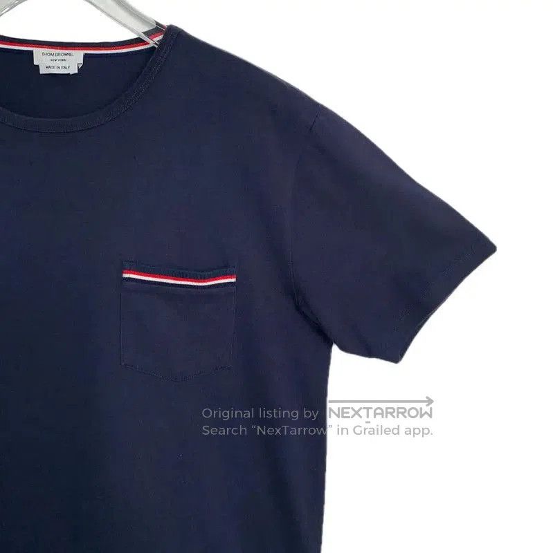 Thom Browne Thom Browne Navy Cotton Men's T-shirt . Size US L / EU 52-54 / 3 - 4 Thumbnail