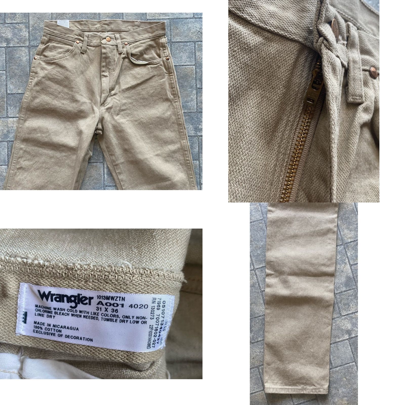 Wrangler Wrangler Jeans 31x36 Cowboy Cut 13MWZ Official Pro Rodeo Competition Jeans Tan NWT Mens Size US 31 - 8 Thumbnail