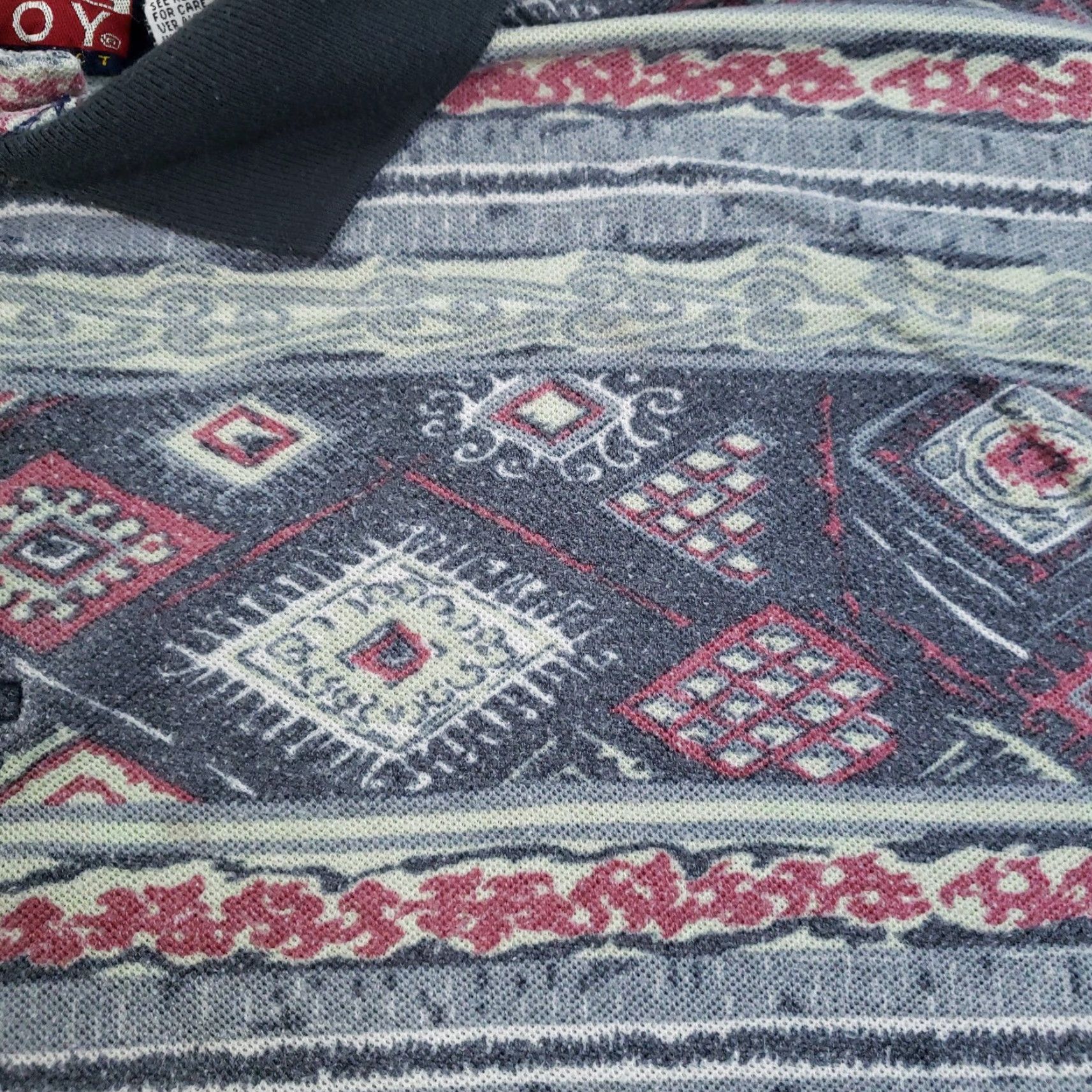 Bugle Boy Vintage Bugle Boy Shirt Mens Medium Aztec Polo Southwest Geometric Pattern 90s Size US M / EU 48-50 / 2 - 7 Thumbnail