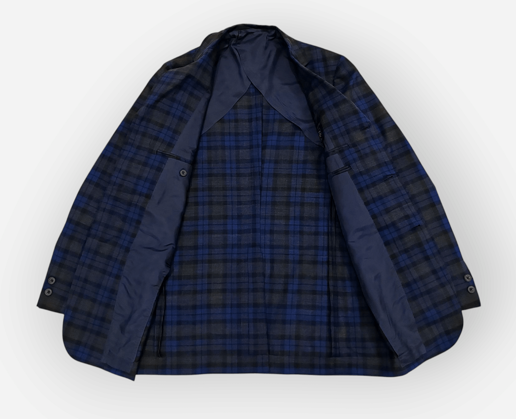 Beams Plus × Japanese Brand Beams Japanese Fabric 3 Button/Pocket Striped Design Navy Size 38L - 3 Thumbnail