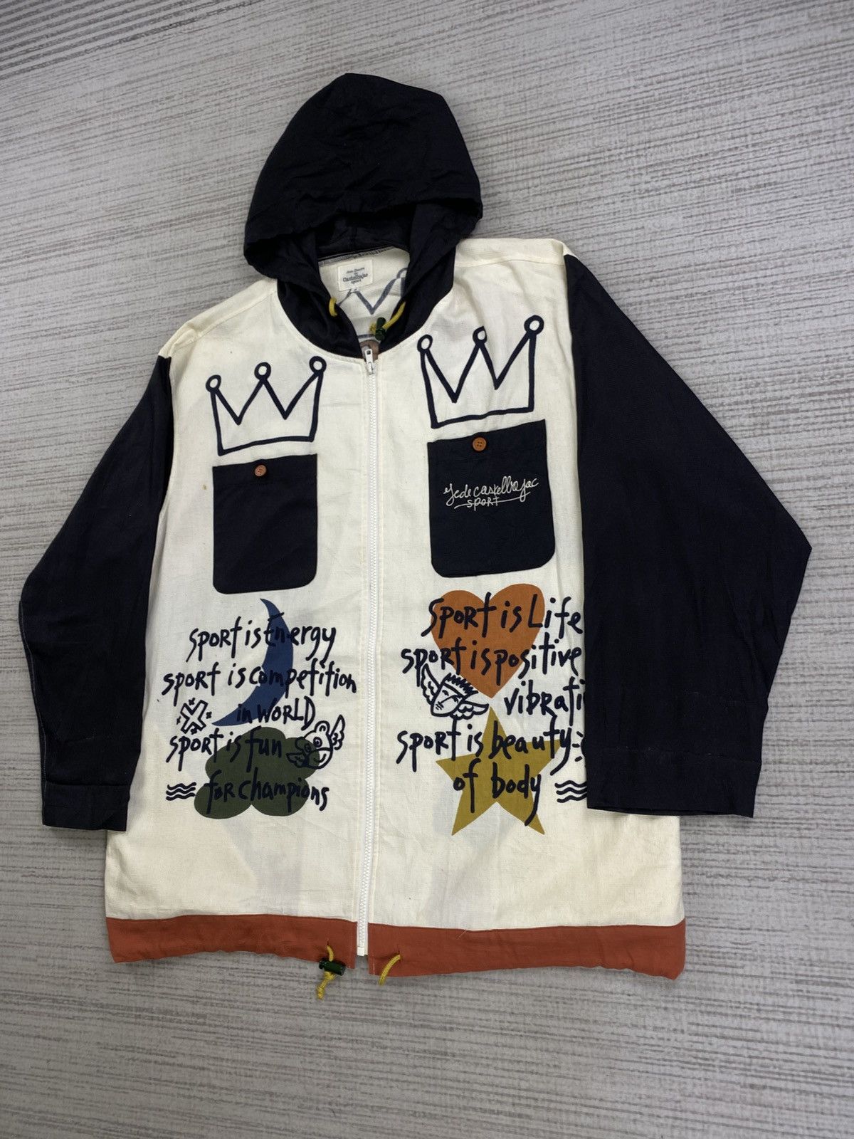 Jean Charles De Castelbajac Vintage Castelbajac Sport Full Printed Hoodie Jacket Size US XL / EU 56 / 4 - 4 Thumbnail