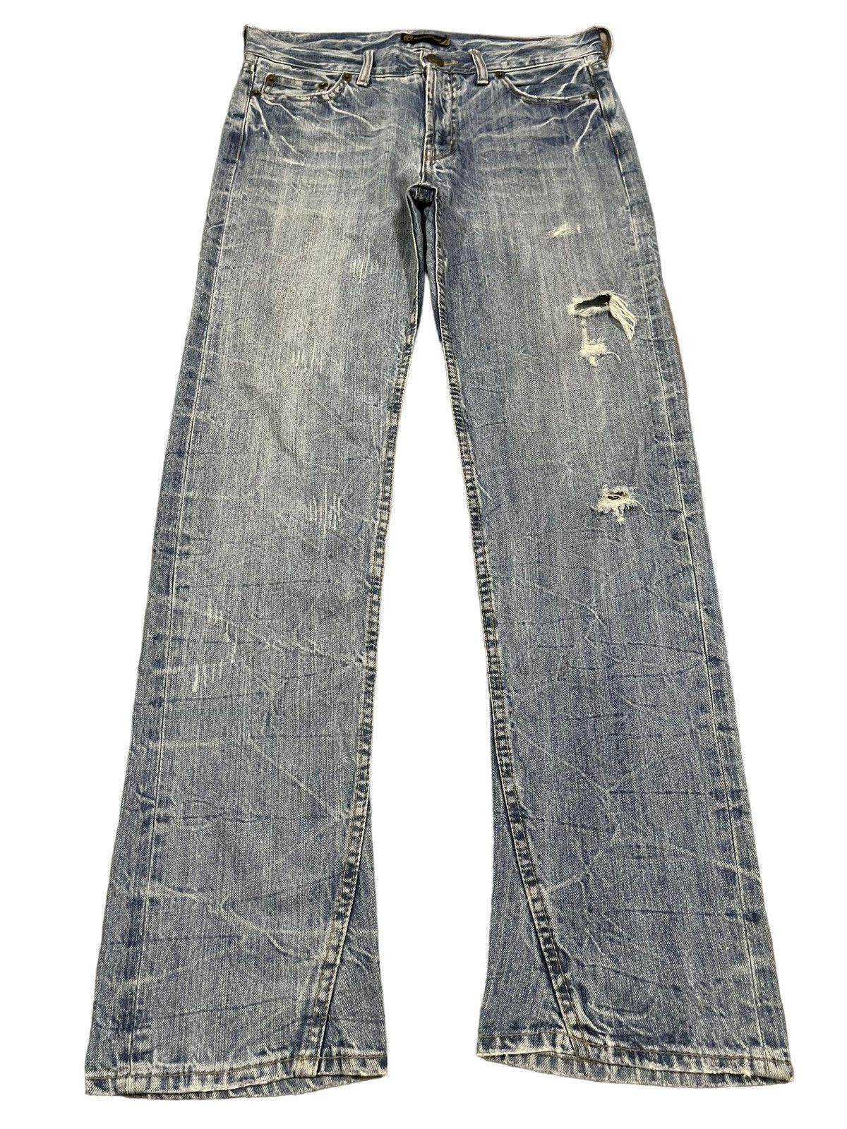 14th Addiction Vintage Japanese Brand Blue Wash Style Baggy Jeans Size US 32 / EU 48 - 1 Thumbnail