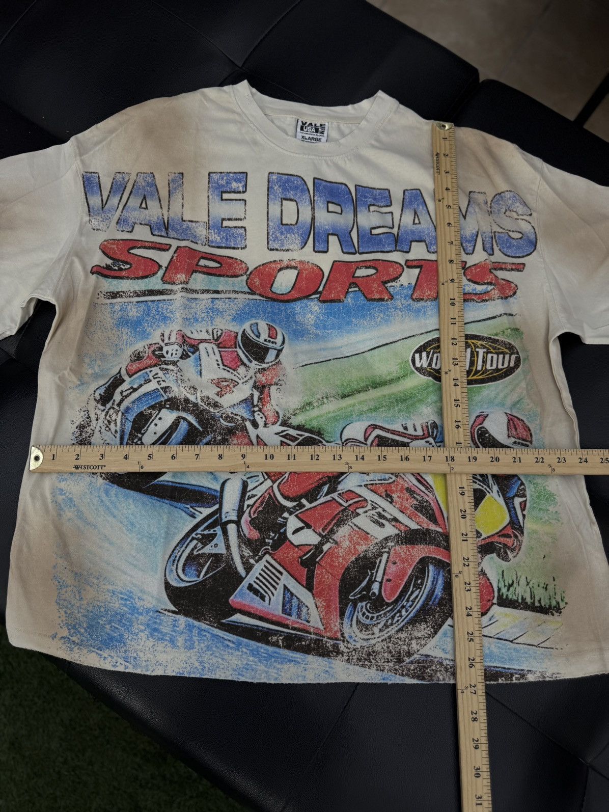 Vale Valley White World Tour Racing Tee Size XL (NEW) Size US XL / EU 56 / 4 - 5 Thumbnail