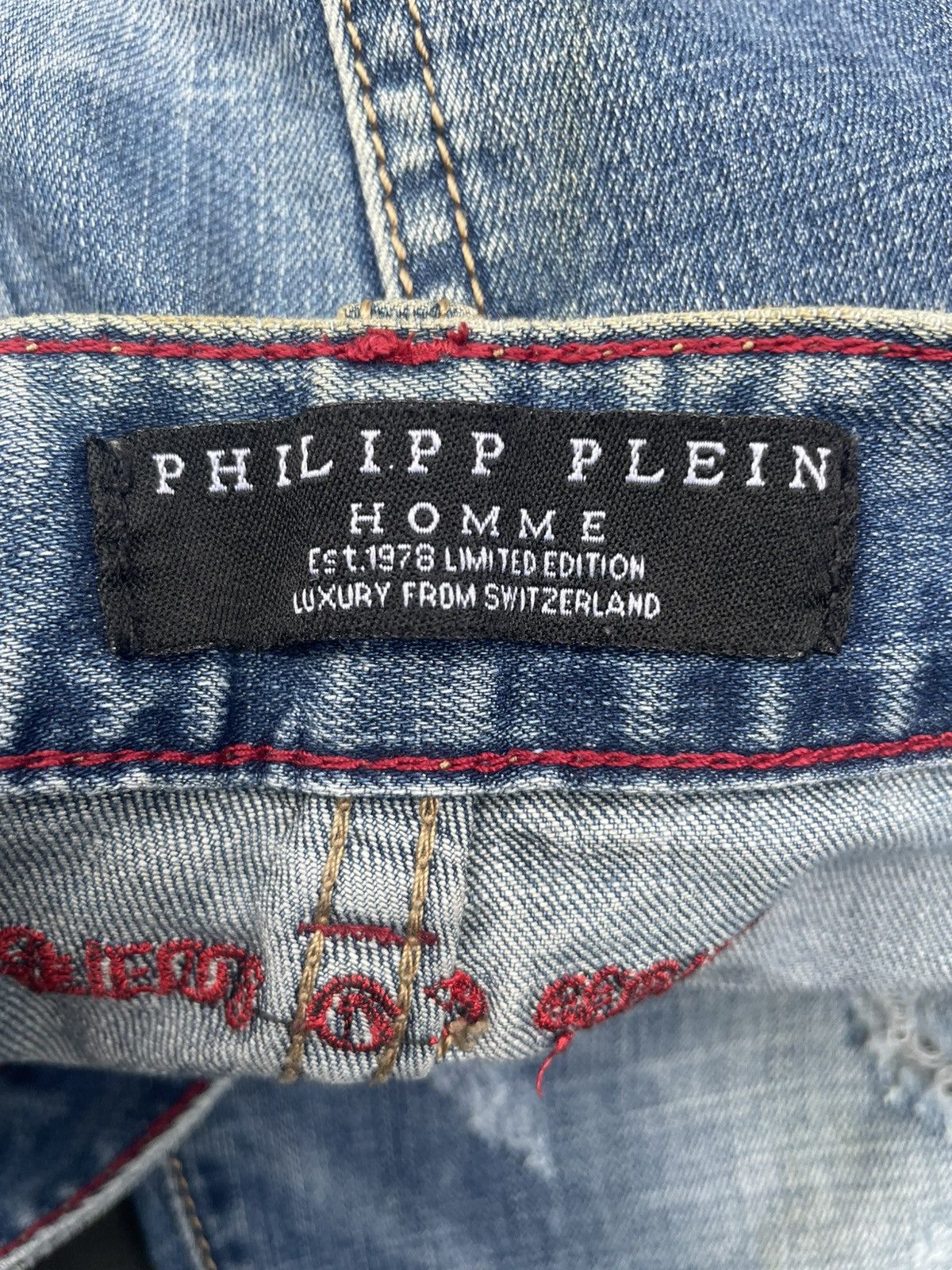 Philipp Plein Philipp Plein Faded Distressed Jeans Size US 33 - 22 Thumbnail
