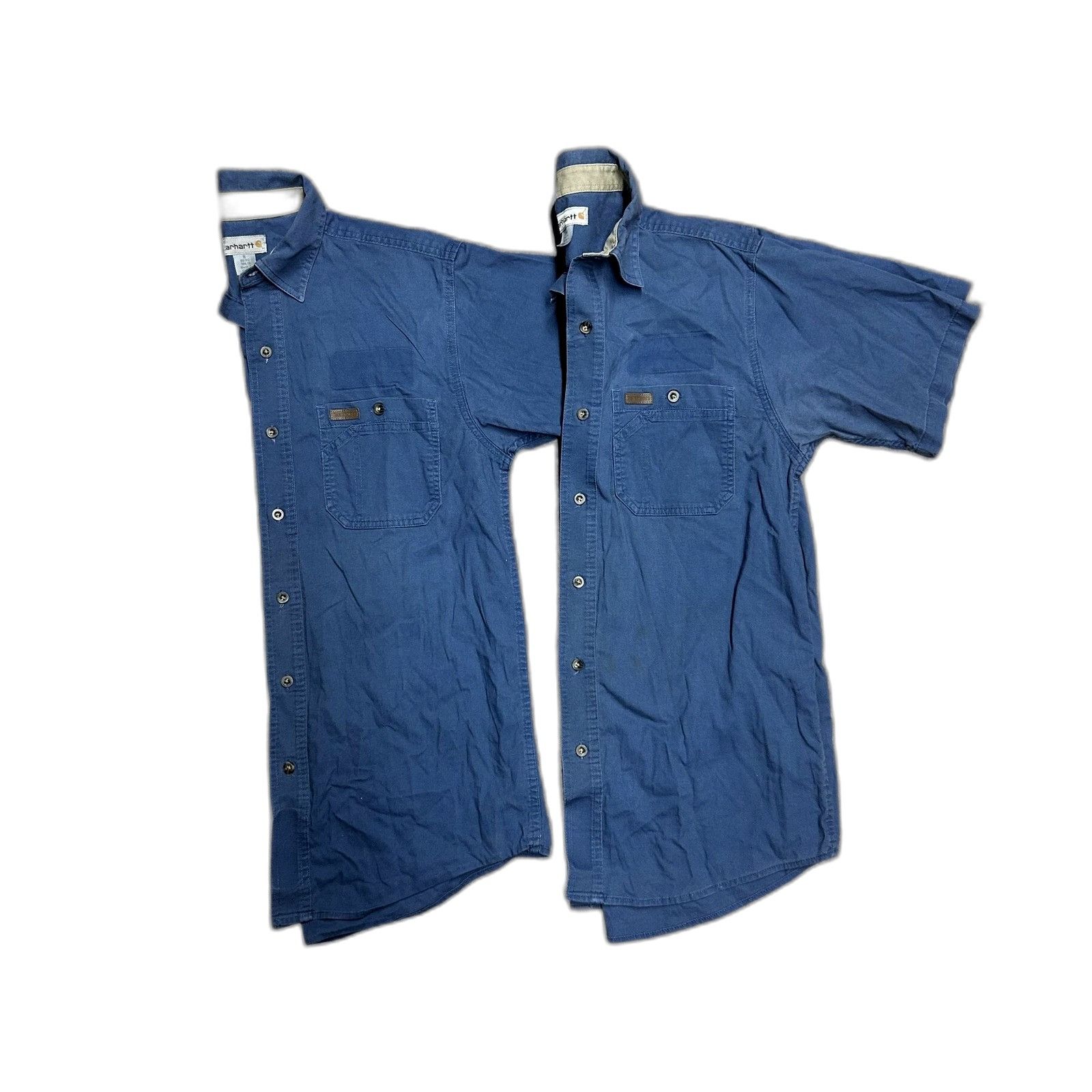 Carhartt Carhartt Mens Medium Blue Denim Work Poly Button Up Shirt Bu Size US M / EU 48-50 / 2 - 2 Thumbnail