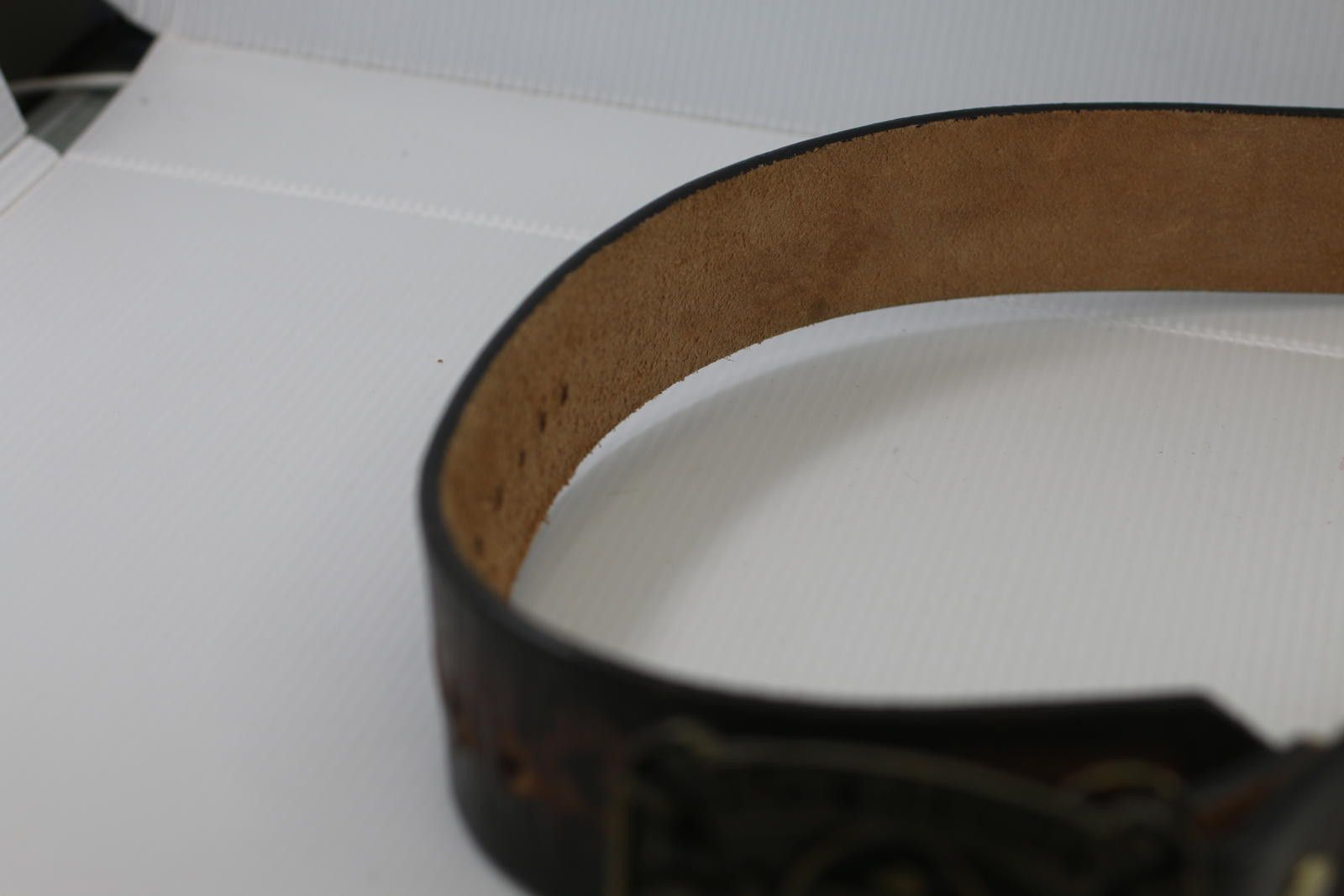 Other Vintage Jack Daniel’s Leather Belt Brass Buckle '89 Licensed Size ONE SIZE - 6 Thumbnail