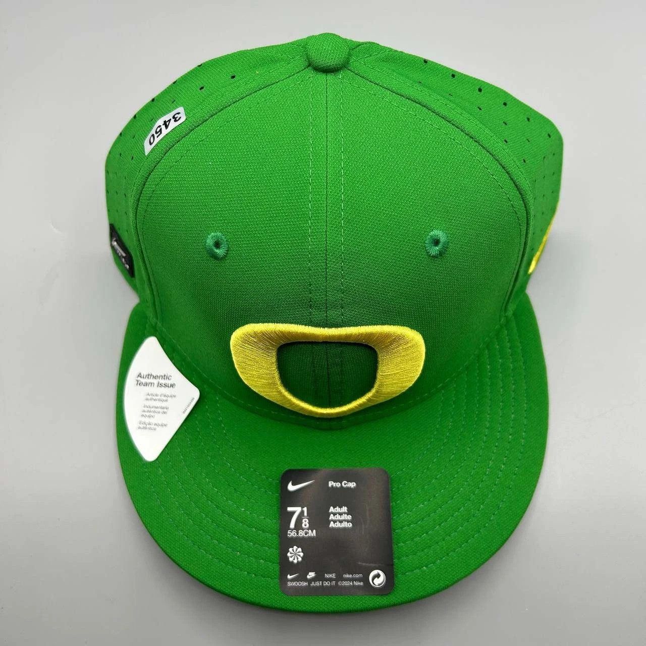 Nike Oregon Ducks x Nike Pro Hat Men 7 1/8 Dri-Fit Fitted Cap New Size ONE SIZE - 8 Thumbnail