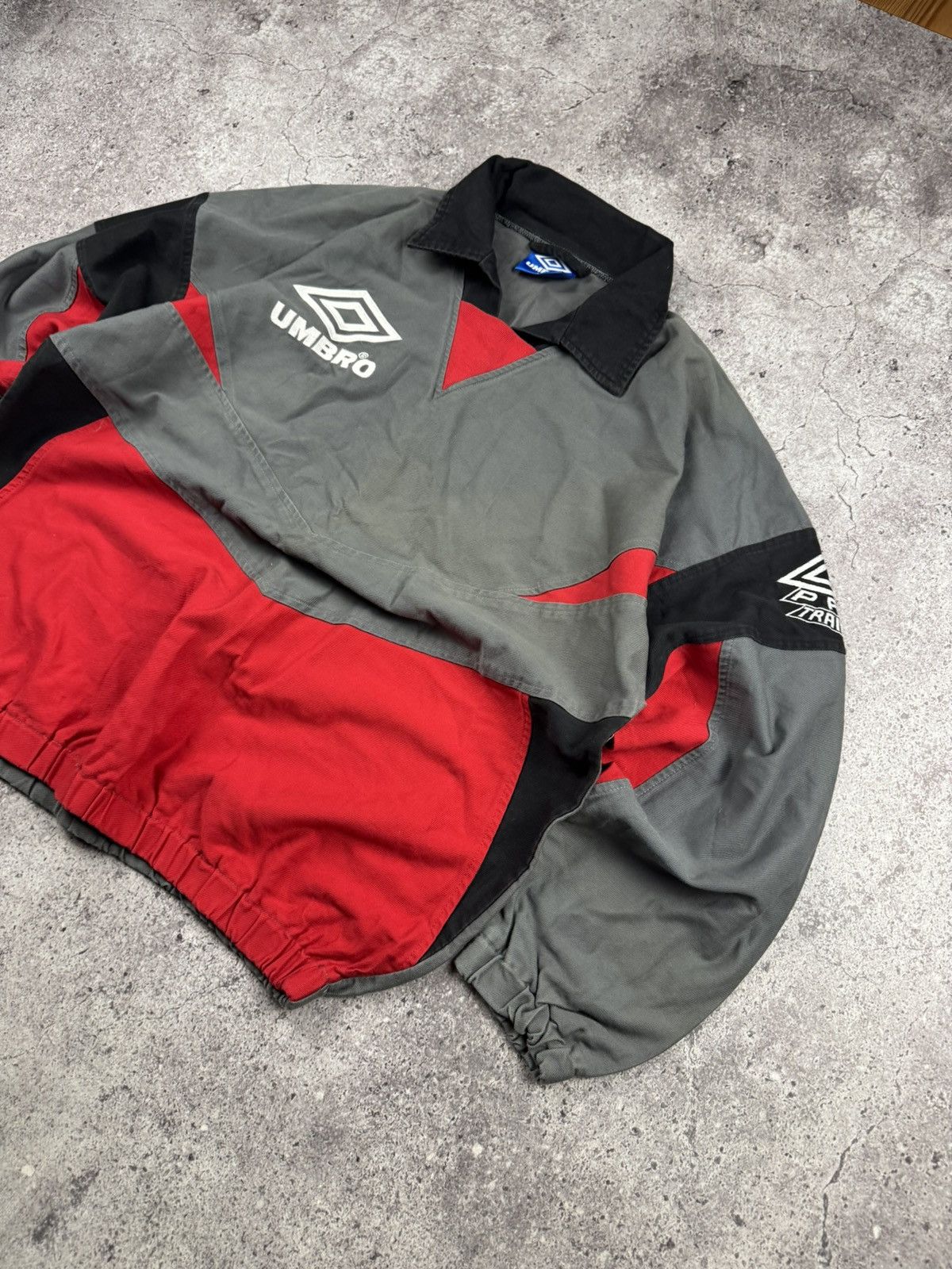 Umbro Vintage 90s UMBRO Drill Top Pro Training Sweatshirt Boxy Fit Size US XL / EU 56 / 4 - 7 Thumbnail