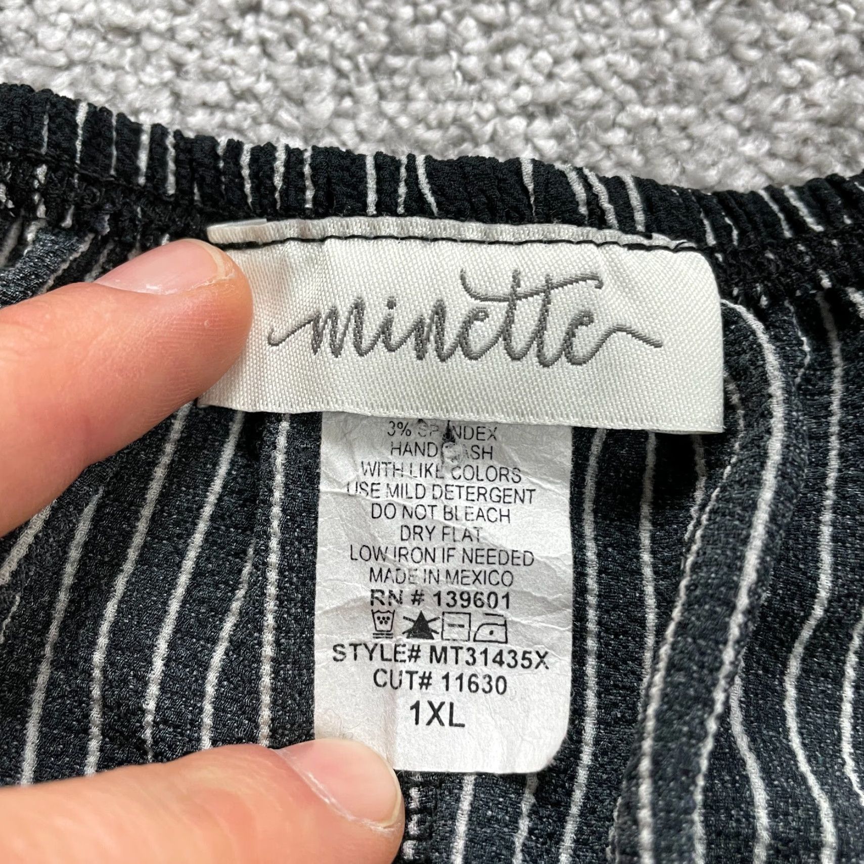 Bell Minette Blouse Shirt Womens XL Black White Striped Bell Sleeve Off Shoulder Casual Top Size XL / US 12-14 / IT 48-50 - 3 Thumbnail