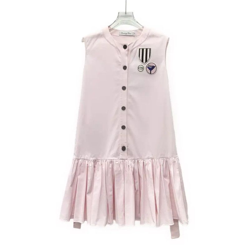 Dior Dior Pink Cotton Mini Dress for Women 0089 Size S / US 4 / IT 40 - 1 Thumbnail