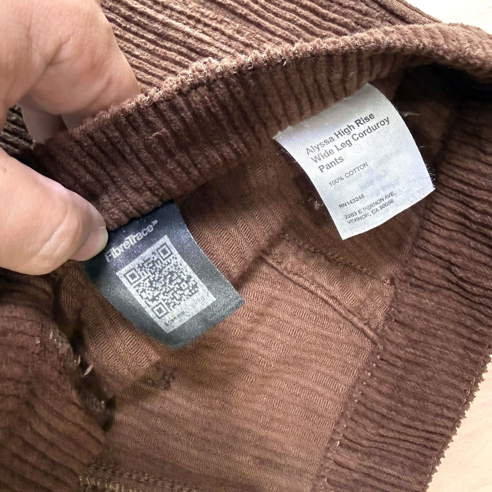 Reformation Reformation Alyssa High Rise Wide Leg Corduroy Pants Women's 27 Brown Wide-Leg Corduroy Pants 27 Brown Reformation Womens Size 27" / US 4 / IT 40 - 5 Thumbnail