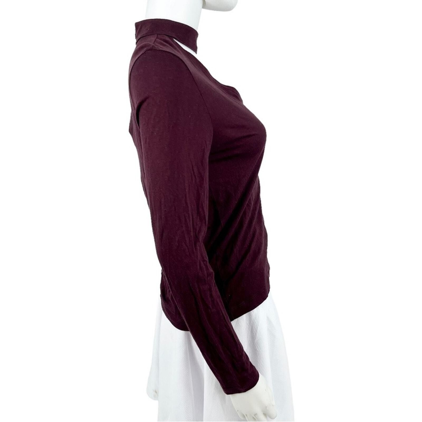 Madewell Madewell Halter Neck Long Sleeve Eggplant Blouse Size Medium Size M / US 6-8 / IT 42-44 - 6 Thumbnail