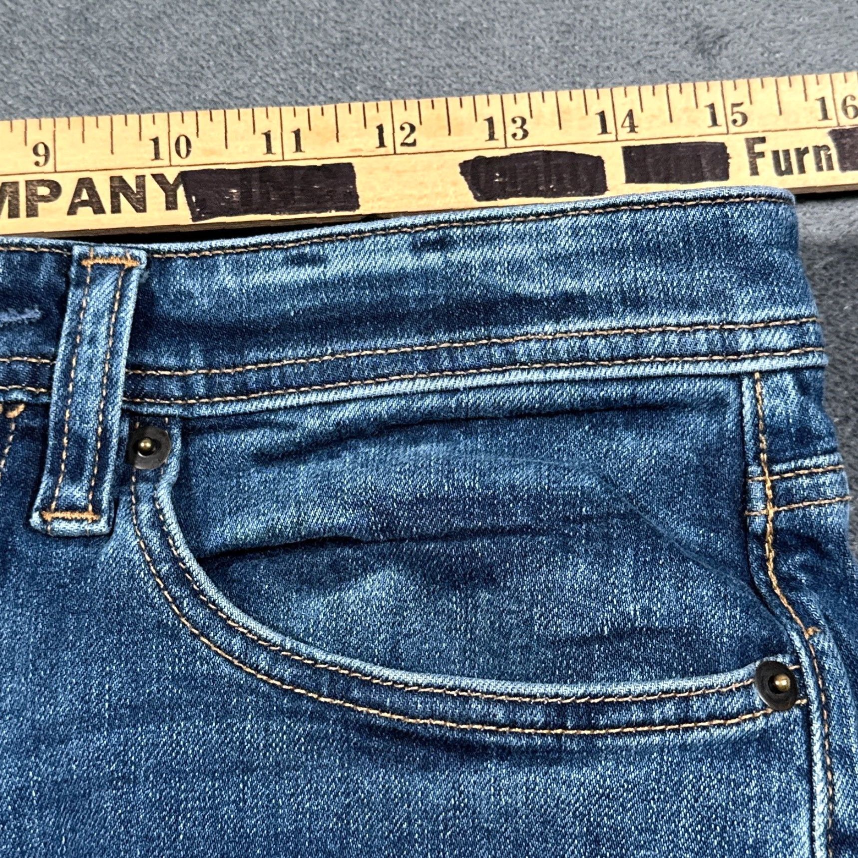 Denime Revtown Jeans Mens 31x32 Blue Decade Denim Sharp Slim Fit Stretch Casual Pants Size US 31 - 7 Thumbnail