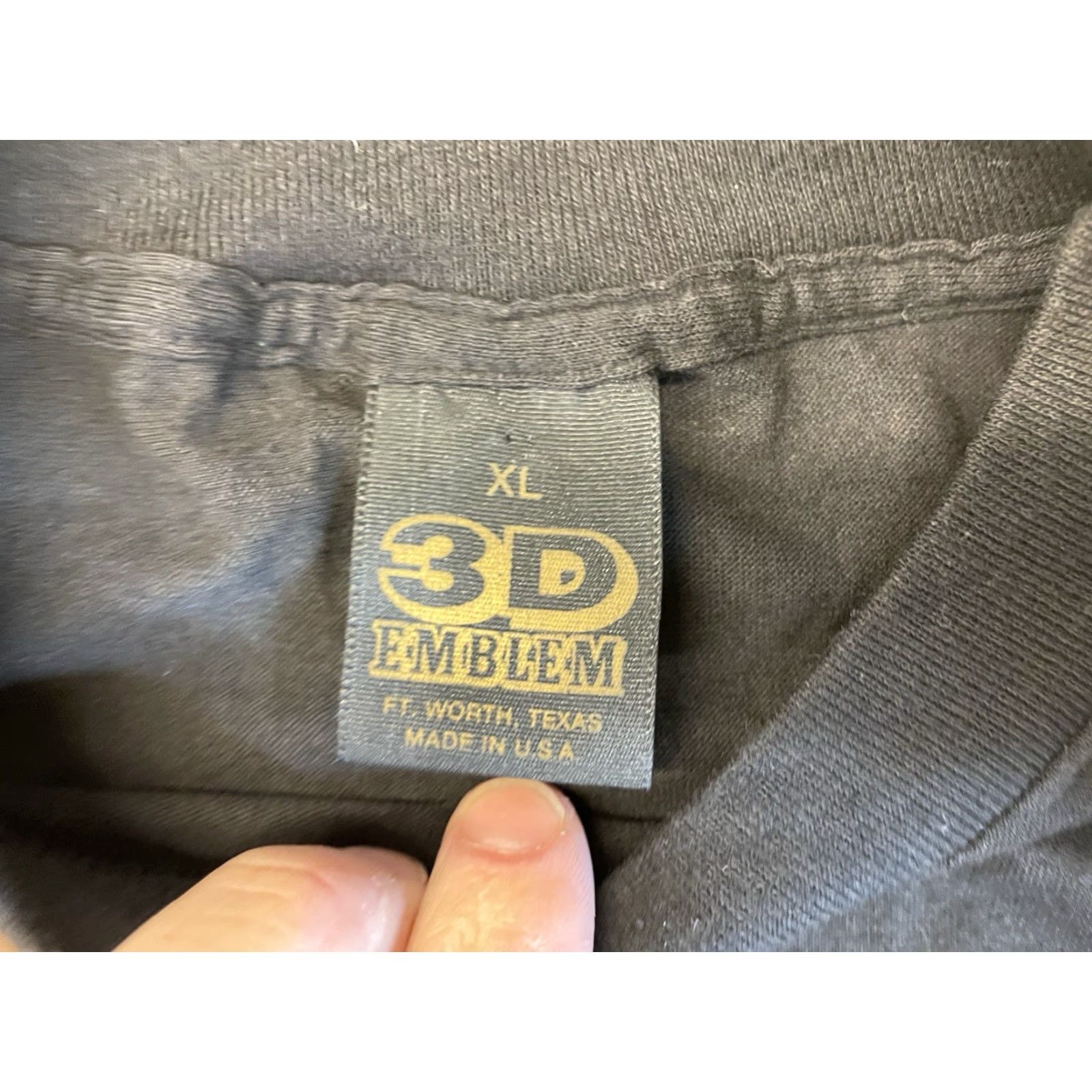 Vintage VINTAGE 3D Emblem Bad To The Bone 1991 USA T-Shirt XL Black Men Short Sleeve Graphic Print Size US XL / EU 56 / 4 - 6 Thumbnail
