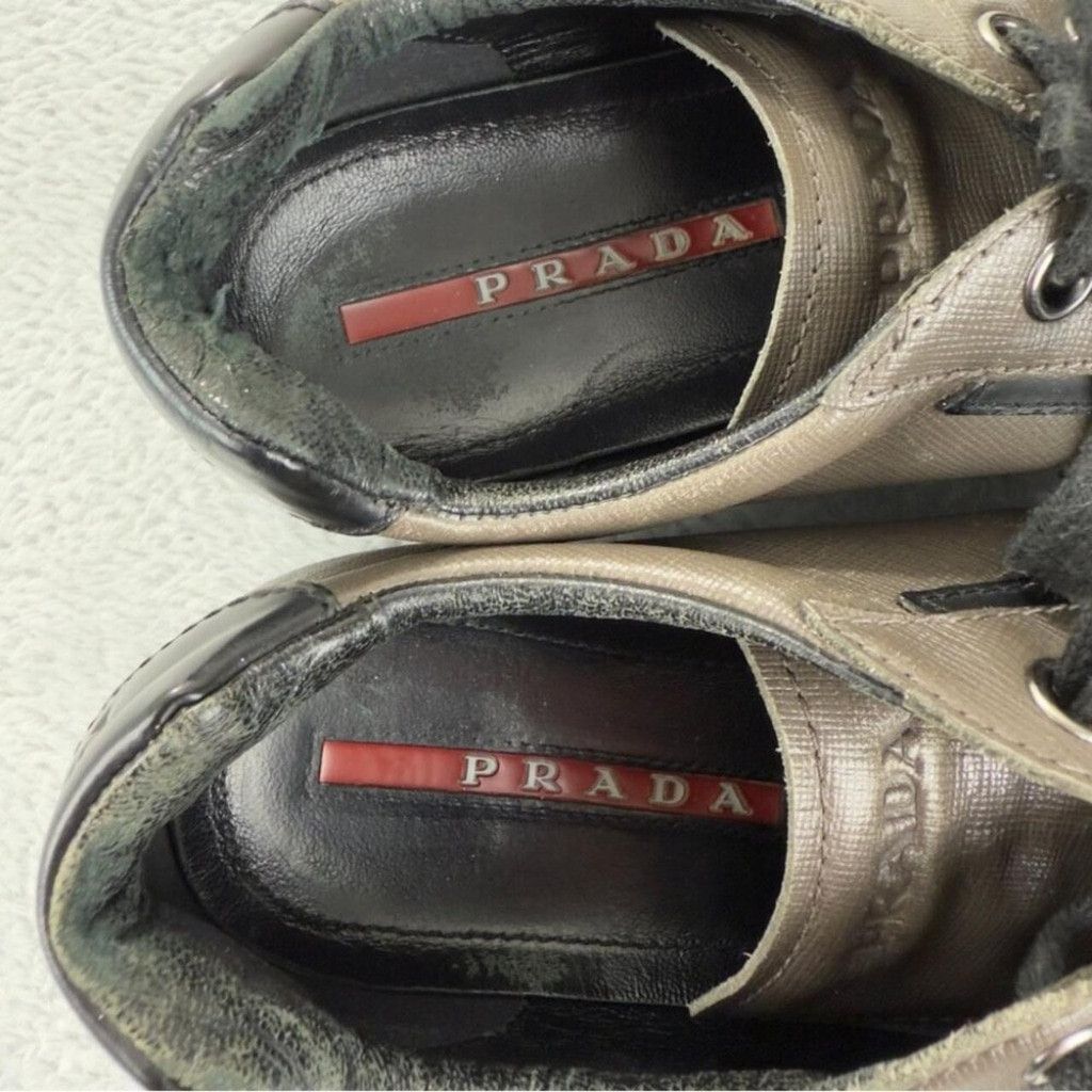Prada Prada Sport Two Tone Leather Low Top Sneakers Size 7.5 US Size US 7.5 / EU 40-41 - 7 Thumbnail