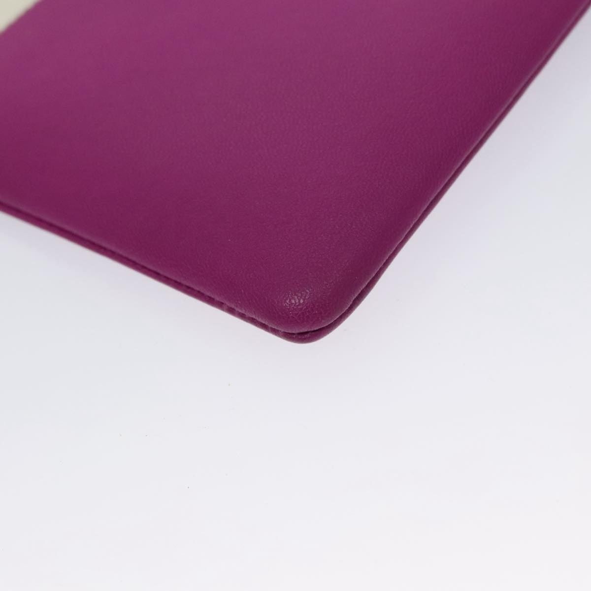 Celine CELINE Clutch Bag Leather Purple White Silver Size ONE SIZE - 16 Thumbnail