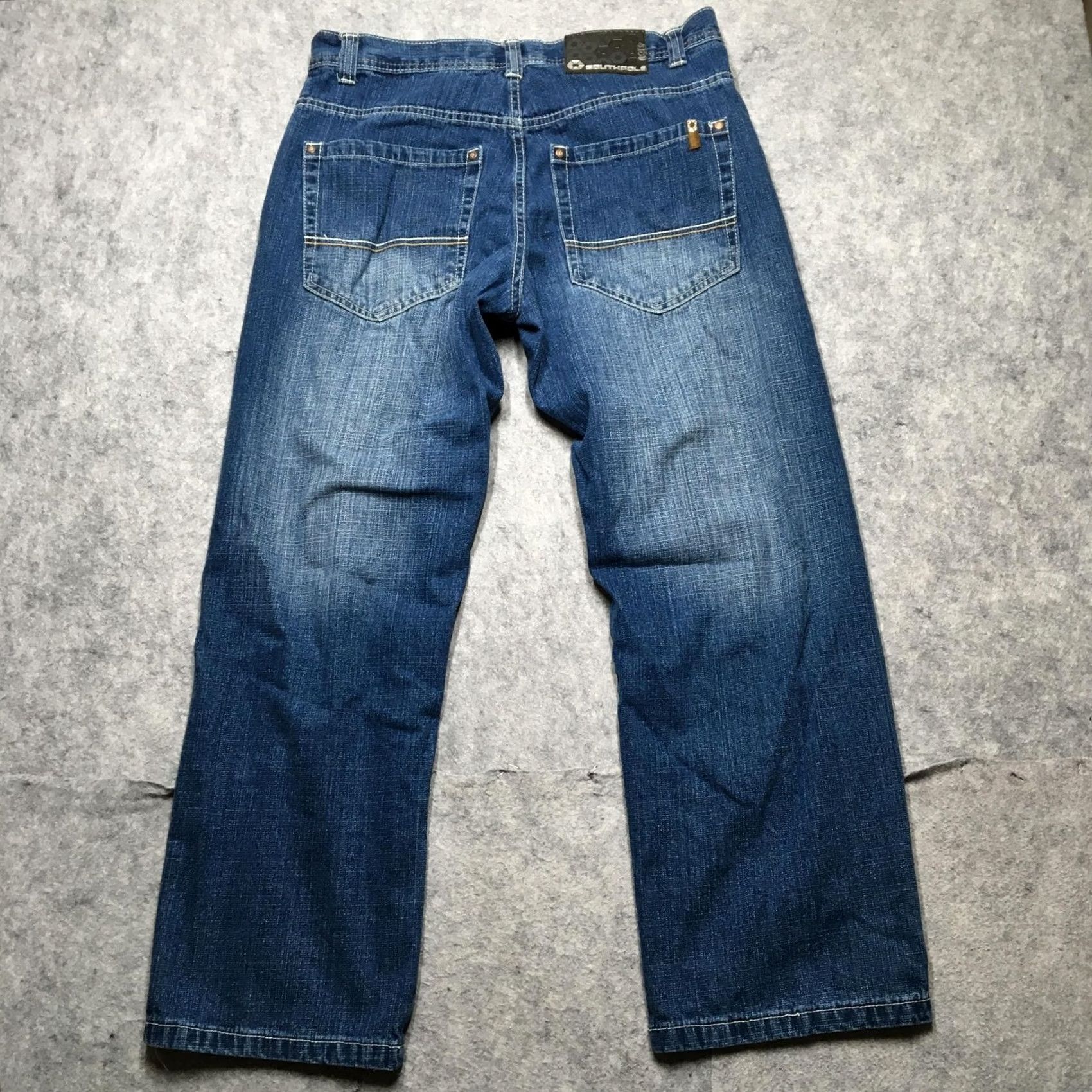 Southpole VINTAGE Southpole Jeans Mens 34 Blue Denim Straight Leg Relaxed Fit Baggy Skater Pants Permanent 90s Mens Size US 34 / EU 50 - 7 Thumbnail