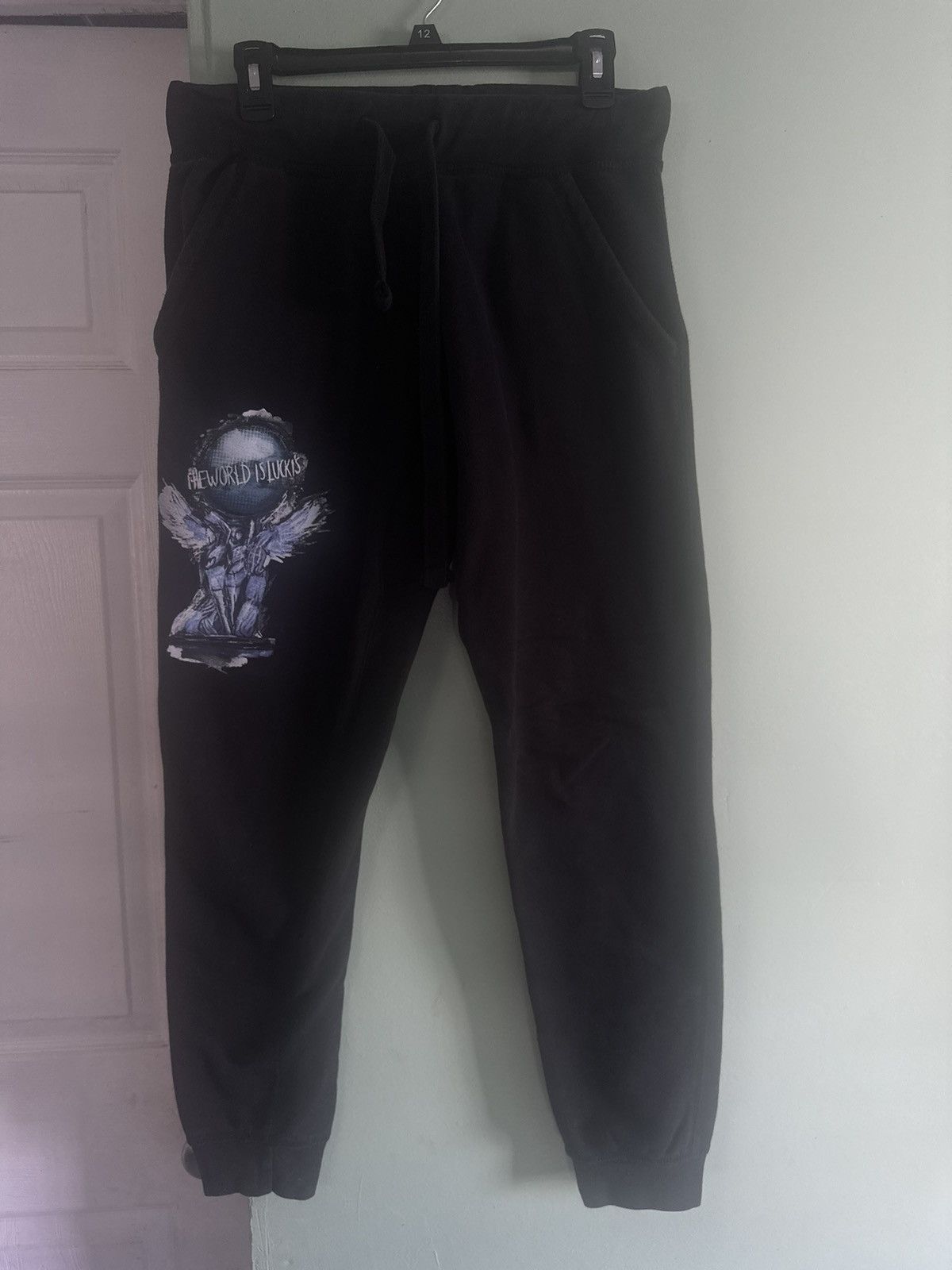 LONE WOLF × Vintage The World Is Lucki’s Sweatpants (designed by Lonewolf) Size US 32 / EU 48 - 2 Thumbnail
