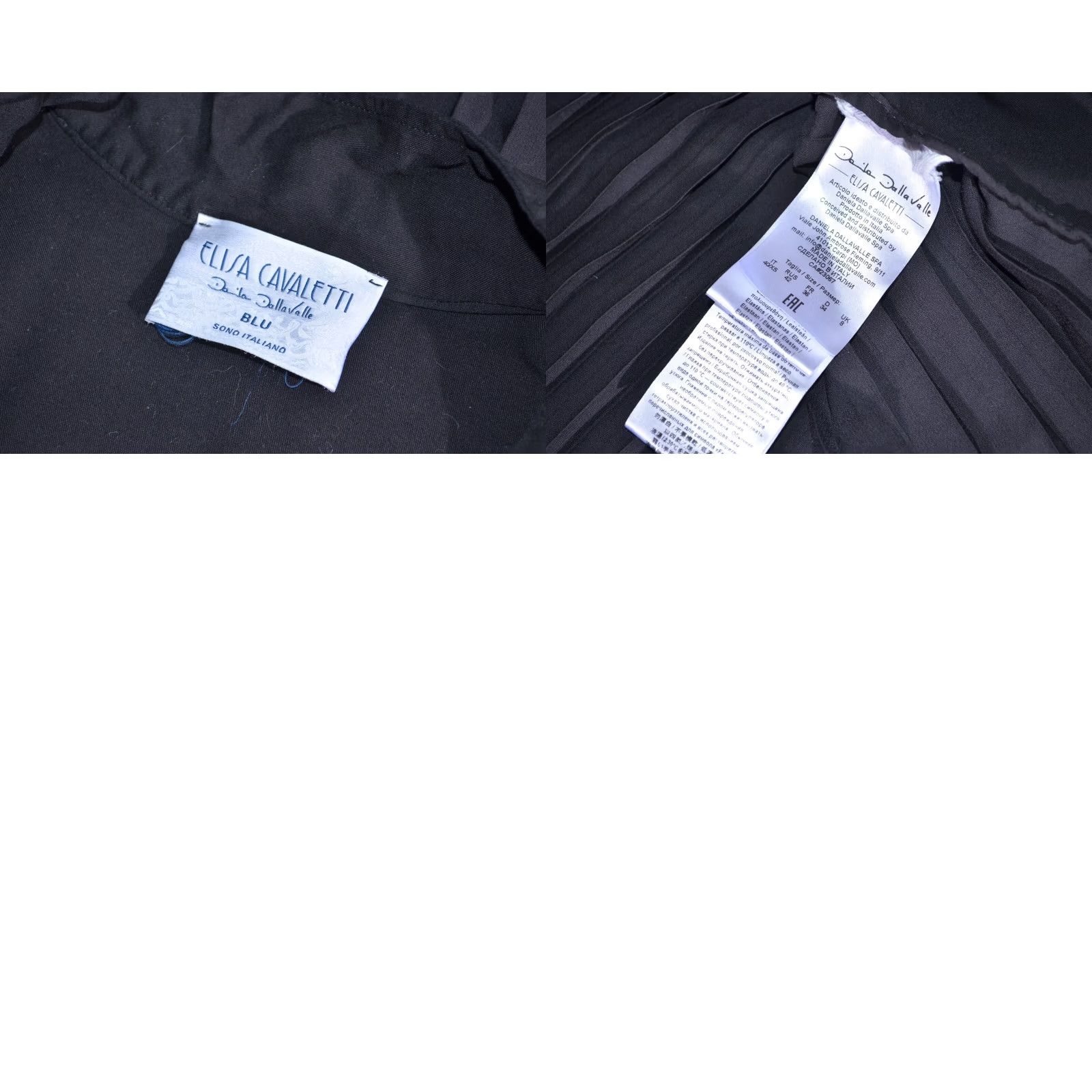 Vintage Elisa Cavaletti BLU Women’s Black Long Sleeve Blouse Shirt UK8 D34 IT40 Shirt Adult XS? (note: original title lacks size label mapping) Size M / US 6-8 / IT 42-44 - 8 Thumbnail