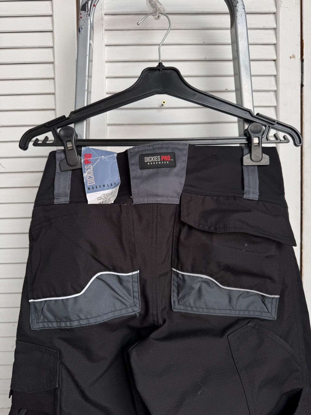 Dickies Dickies Pro Workwear Pants Cordura Reflective Cargo Black Size US 27 - 10 Thumbnail