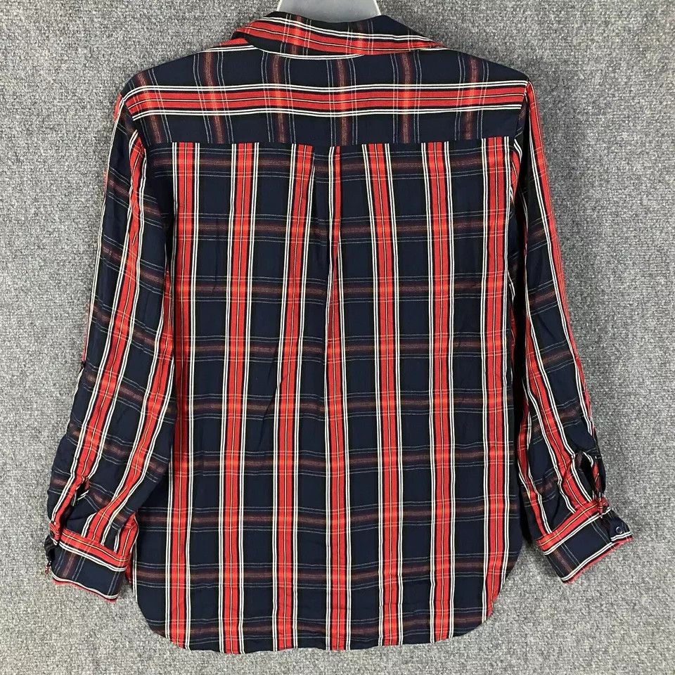 Zara Zara Button Up Top Women's Medium Long Sleeve Plaid M Size M / US 6-8 / IT 42-44 - 6 Thumbnail
