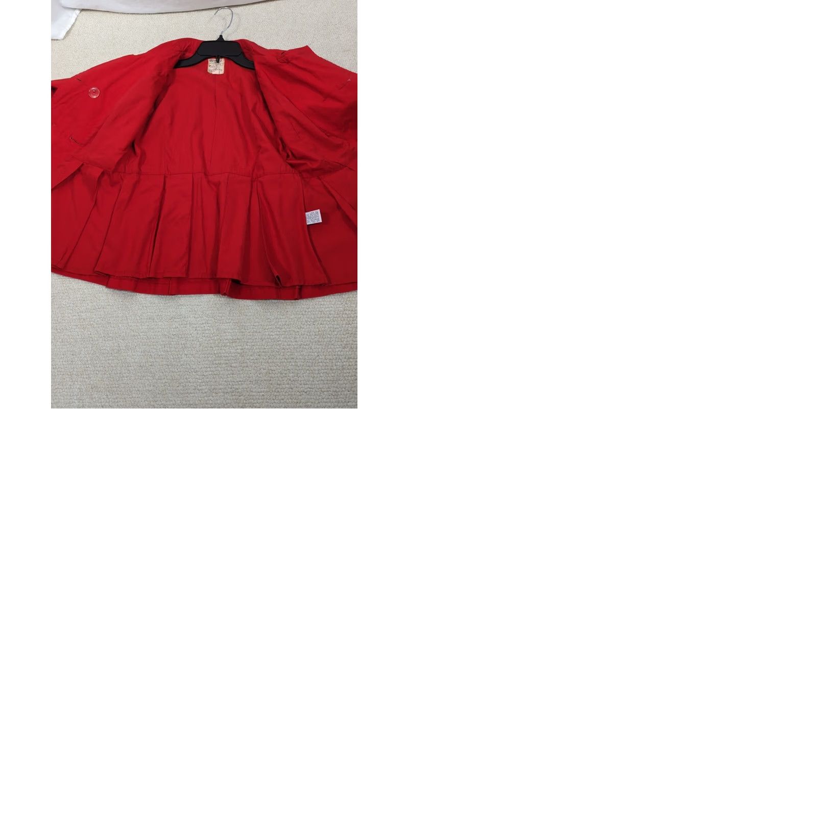 Vintage Tulle Red Pea Coat Jacket Button Size M Women Regular Size M / US 6-8 / IT 42-44 - 9 Thumbnail
