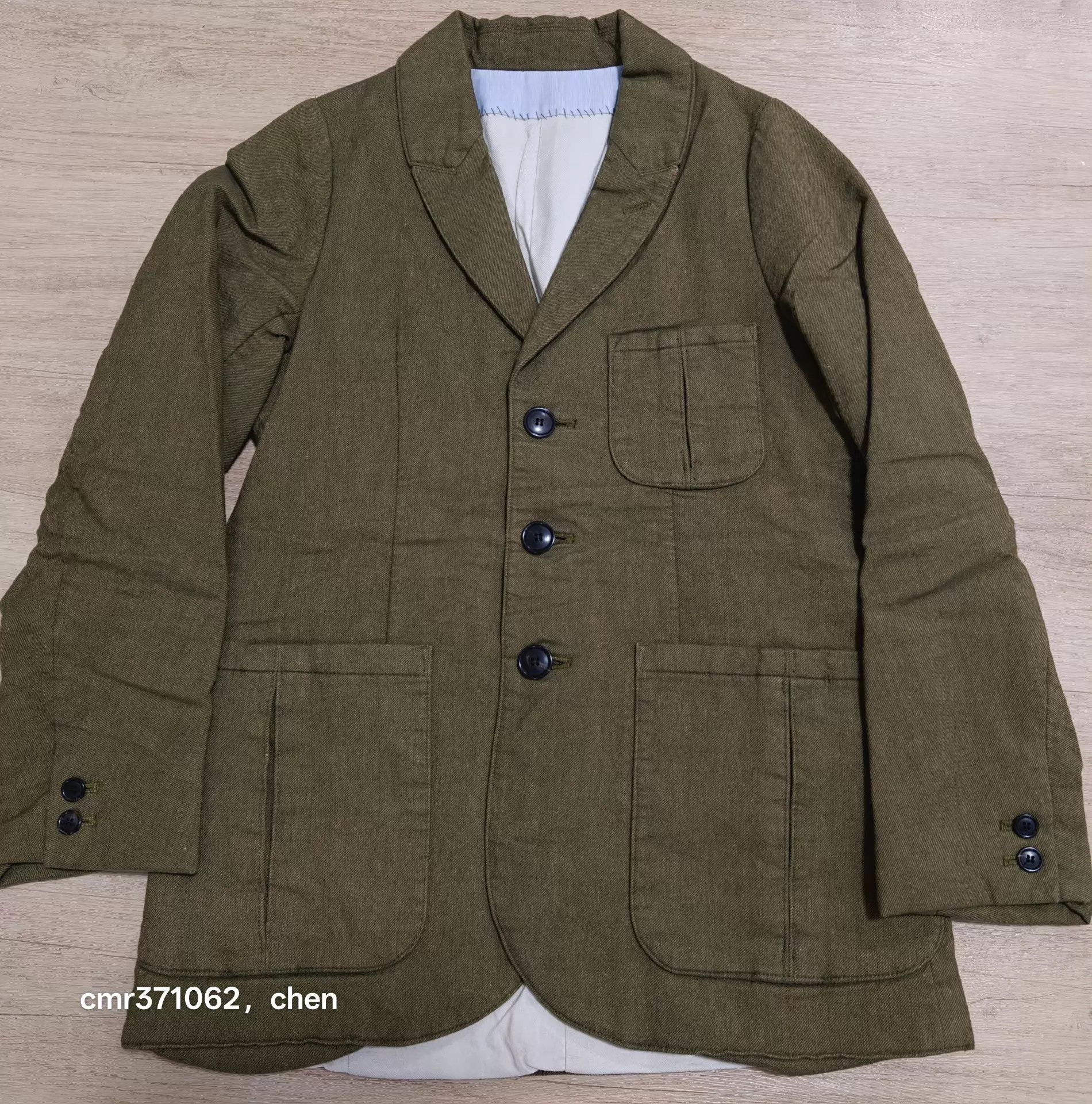 Visvim visvim 18aw rebecca jkt wmn's olive w1 wool-linen padded jkt Size S / US 4 / IT 40 - 1 Thumbnail