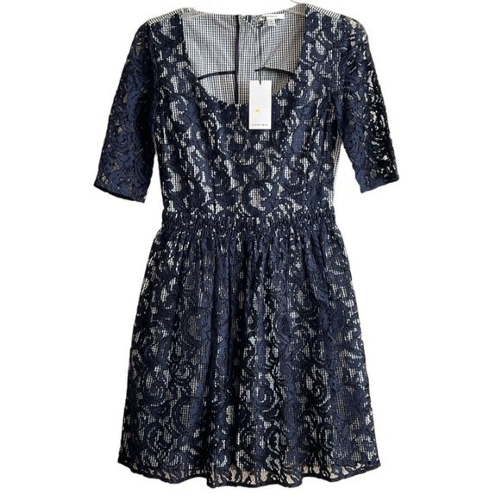 Carven CARVEN Lace Pattern Mini Dress w/ Tag, S/US4/FR36 SRP: $2040 Size S / US 4 / IT 40 - 2 Thumbnail