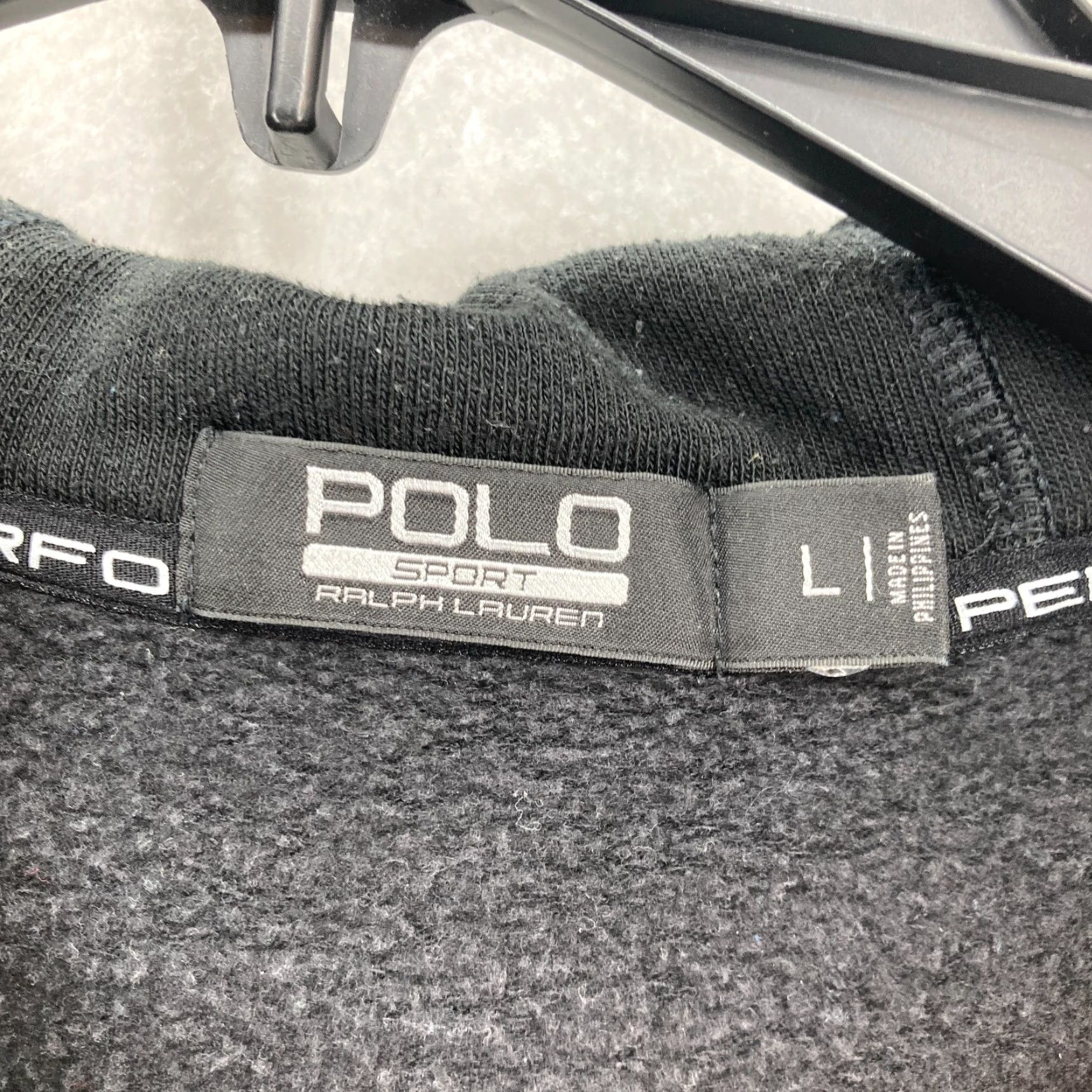 Vintage Polo Ralph Lauren Sport Performance Hoodie Sweatshirt Mens Large Black Full Zip Size US L / EU 52-54 / 3 - 4 Thumbnail