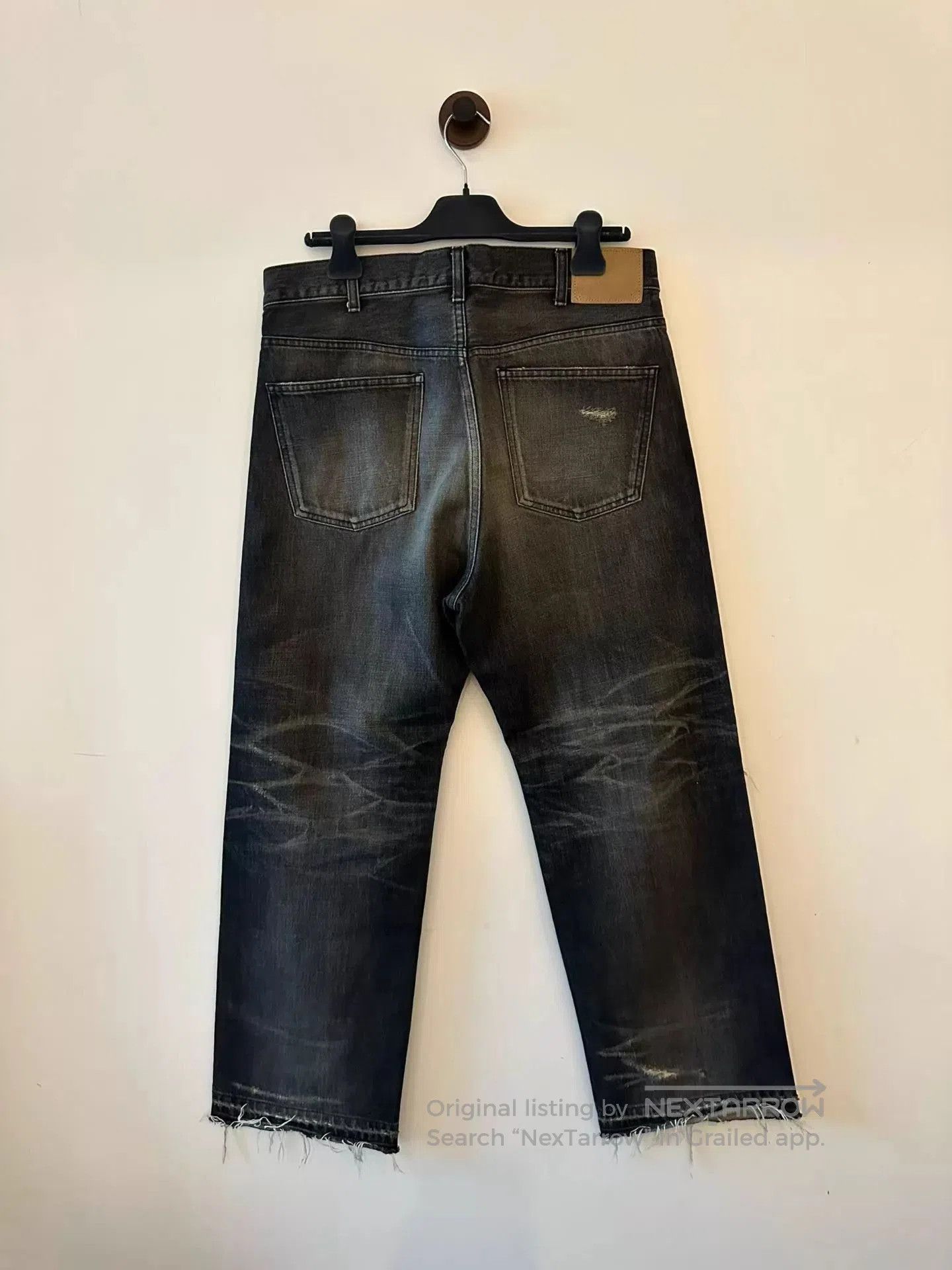 Celine Black Distressed Denim Jeans Size 32. Size US 32 / EU 48 - 2 Thumbnail