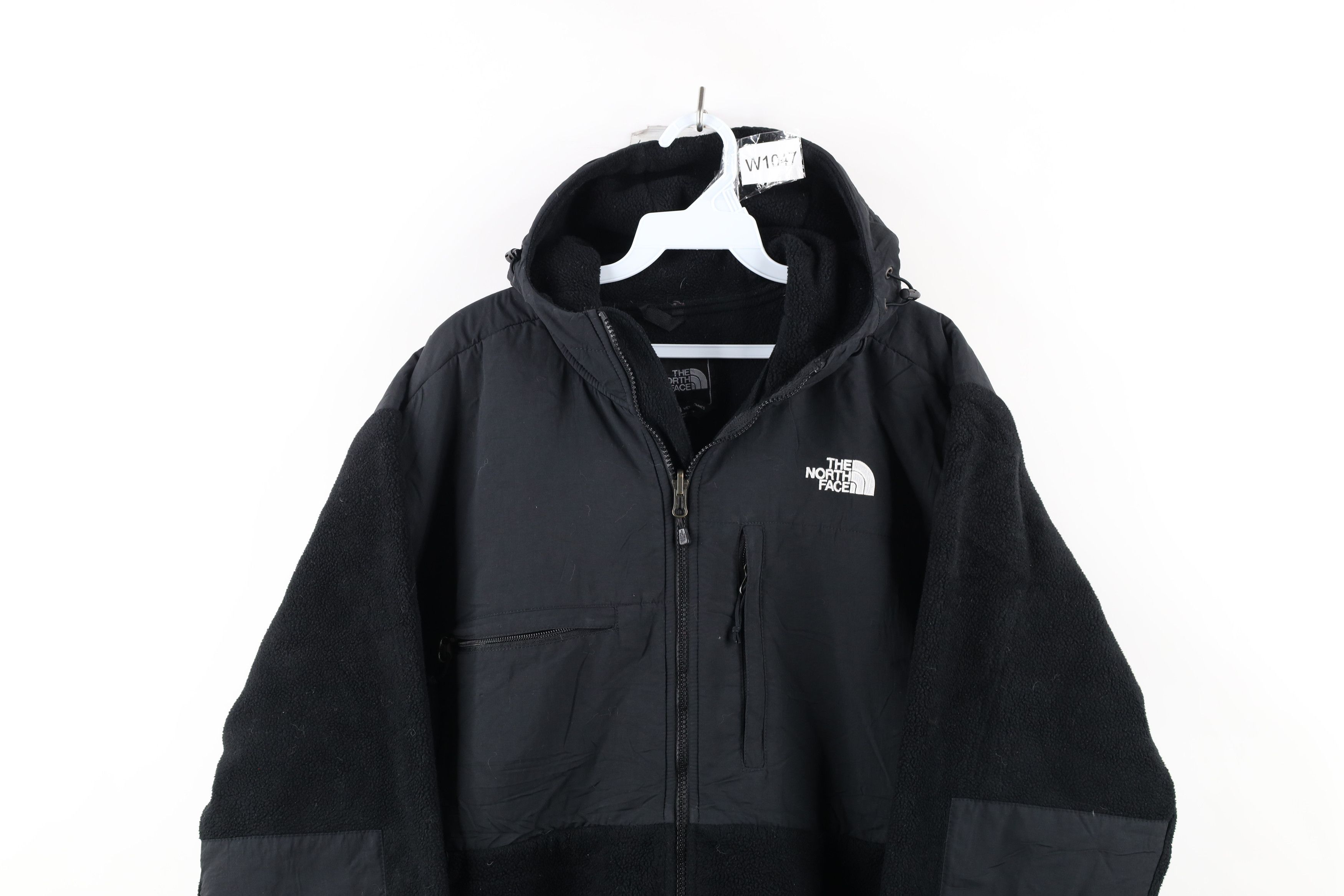 The North Face × Vintage Vintage The North Face Hooded Denali Fleece Jacket Black Size US L / EU 52-54 / 3 - 2 Thumbnail