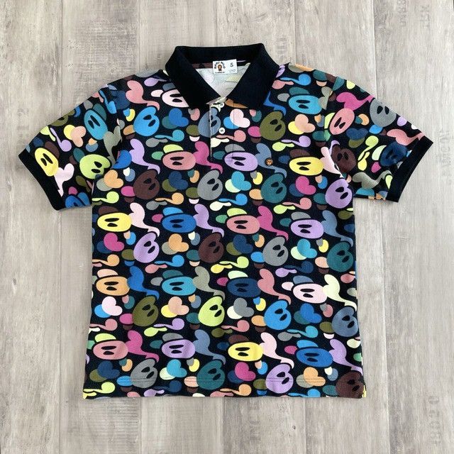 Bape BAPE Milo Multi camo Polo Shirt a bathing ape NIGO Size US S / EU 44-46 / 1 - 1 Thumbnail