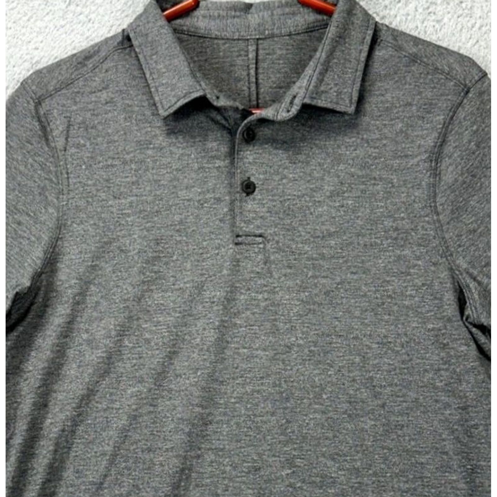 Lululemon Lululemon Golf Polo Shirt Mens Medium Gray Tech Short Sleeve Athletic Button Polo Shirt Vintage No Size US M / EU 48-50 / 2 - 2 Thumbnail