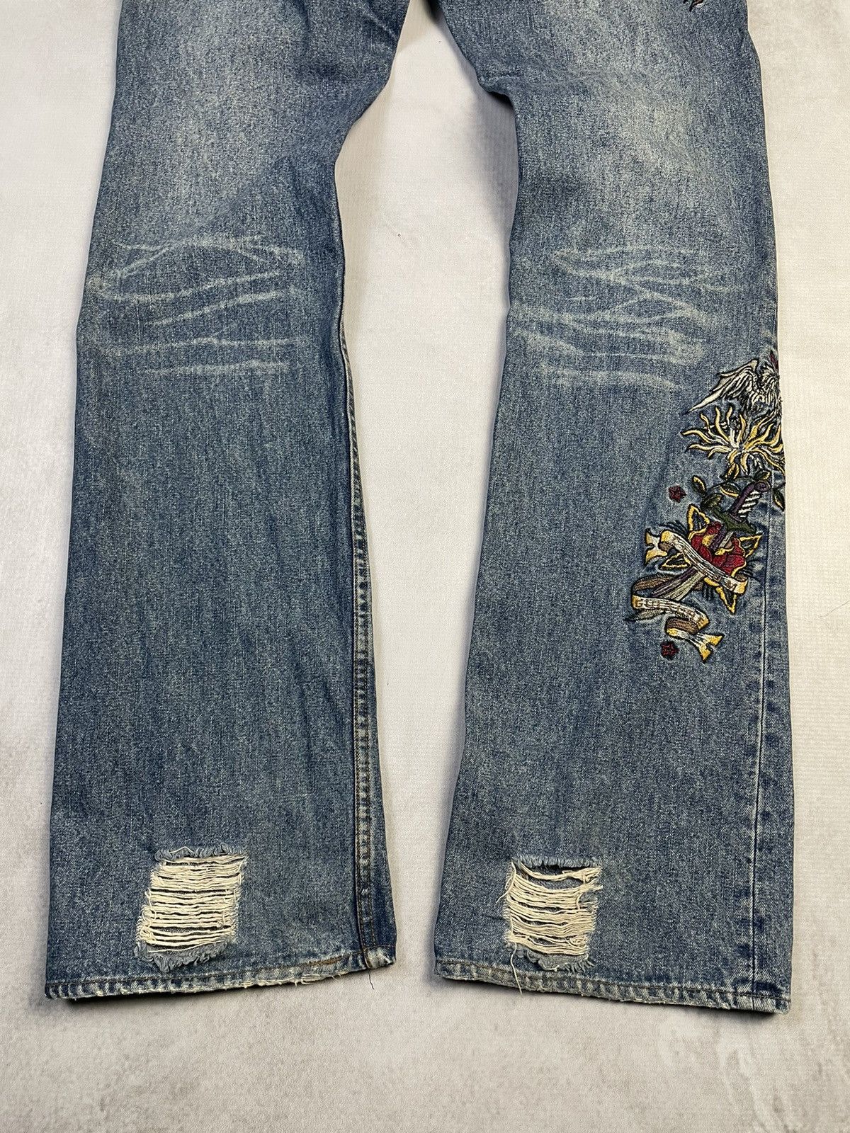 14th Addiction Custom Culture 🇯🇵 Flare 'Tattoo' Embroidered Jeans Size US 29 - 7 Thumbnail