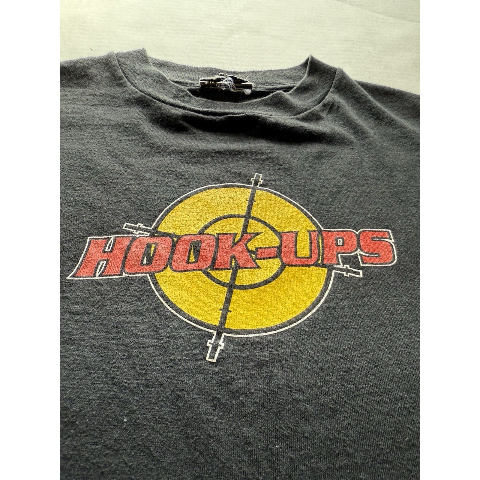 Hook-Ups Vintage Hook-Ups Target Logo Black TShirt Size S 100% Cotton Size US S / EU 44-46 / 1 - 7 Thumbnail