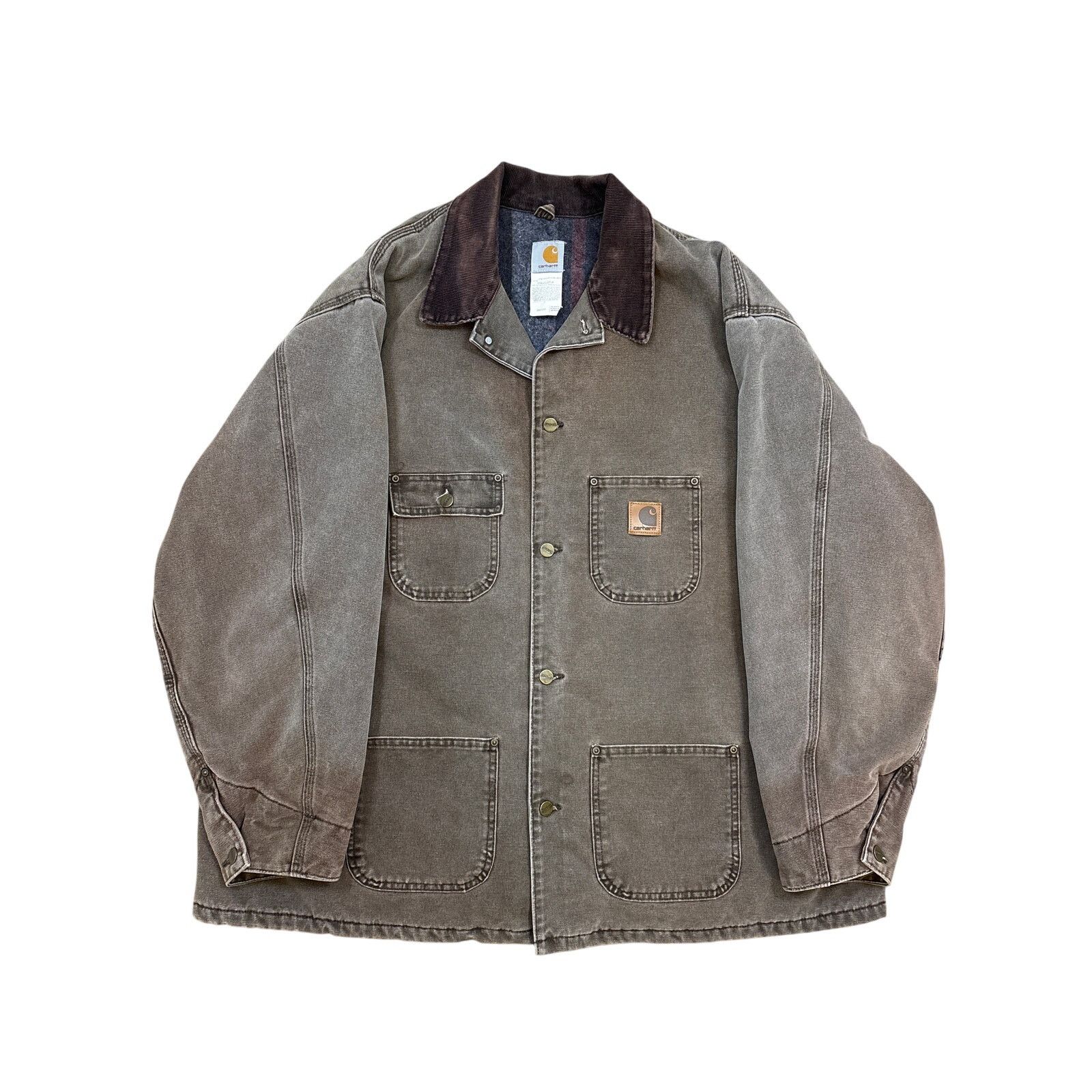 Carhartt Y2K Carhartt C02CHT jacket faded brown duck canvas blanket Size US XXL / EU 58 / 5 - 4 Thumbnail