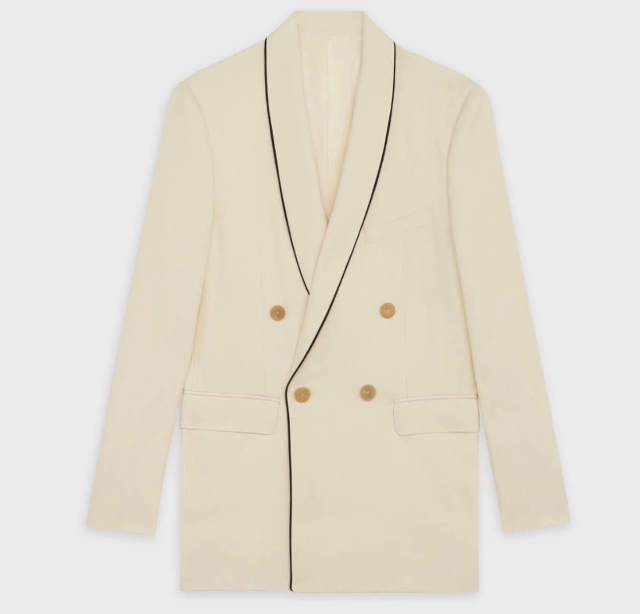 Celine × Hedi Slimane 20SS Silk Tuxedo Jacket Shawl Collar Size 46R - 2 Thumbnail
