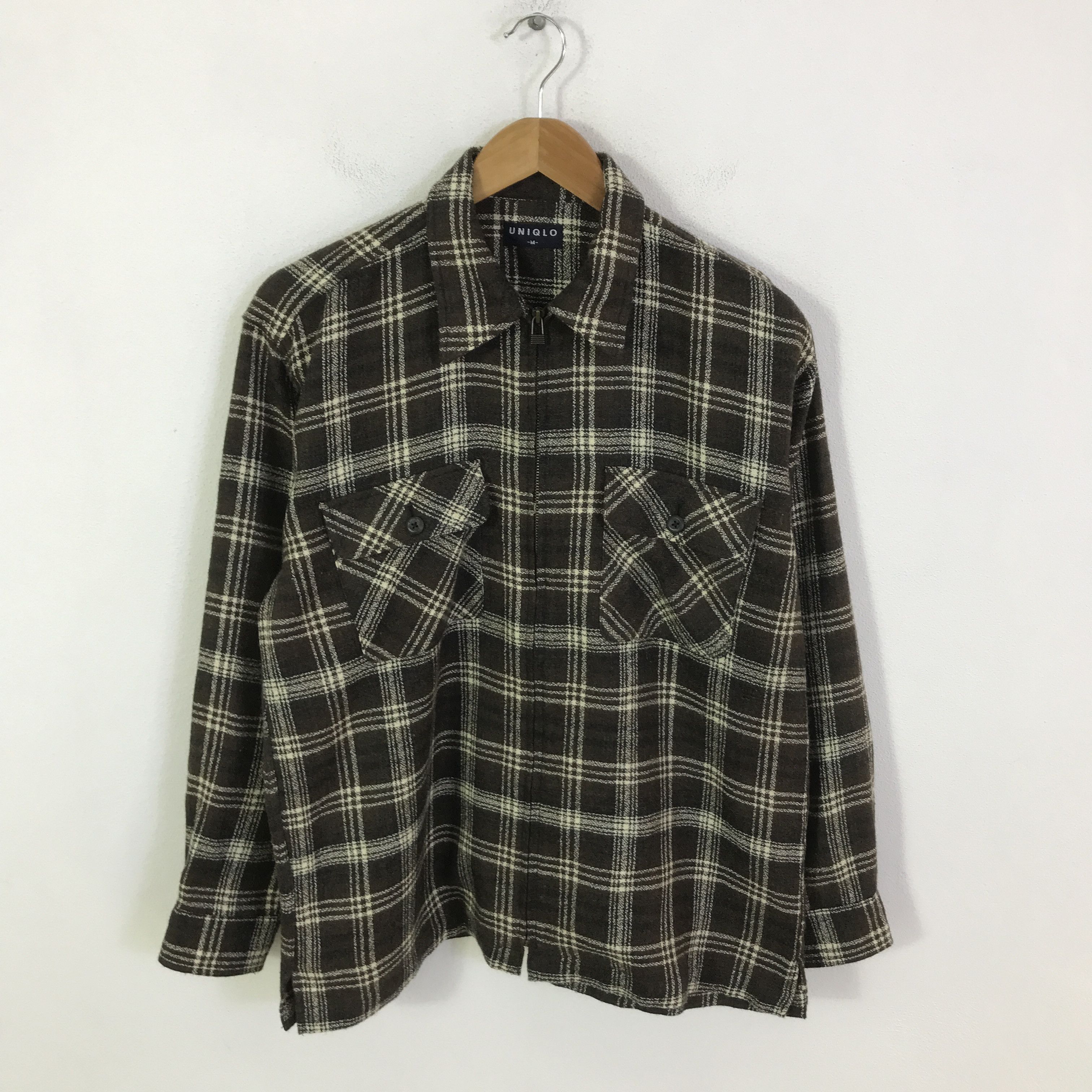 Uniqlo Vintage uniqlo Tartan Zipper jacket K116B3 Size US L / EU 52-54 / 3 - 1 Thumbnail